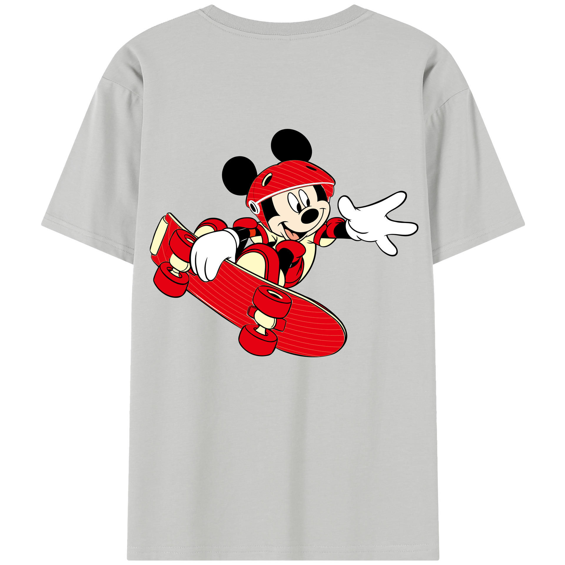 （画像用） ミッキーマウス Mickey Mouse レディース半袖Tシャツ(バックプリント)