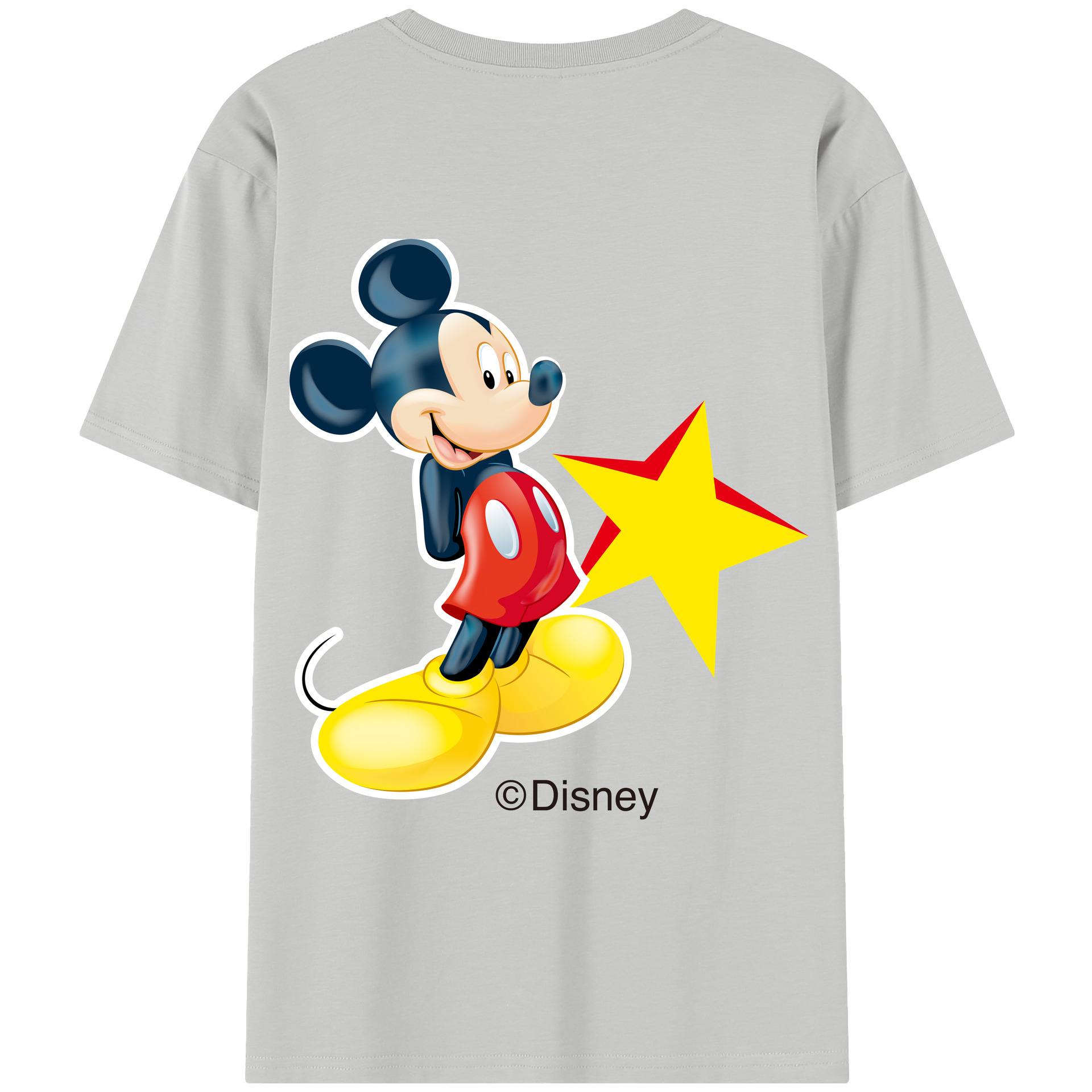（画像用） ミッキーマウス Mickey Mouse レディース半袖Tシャツ(バックプリント)