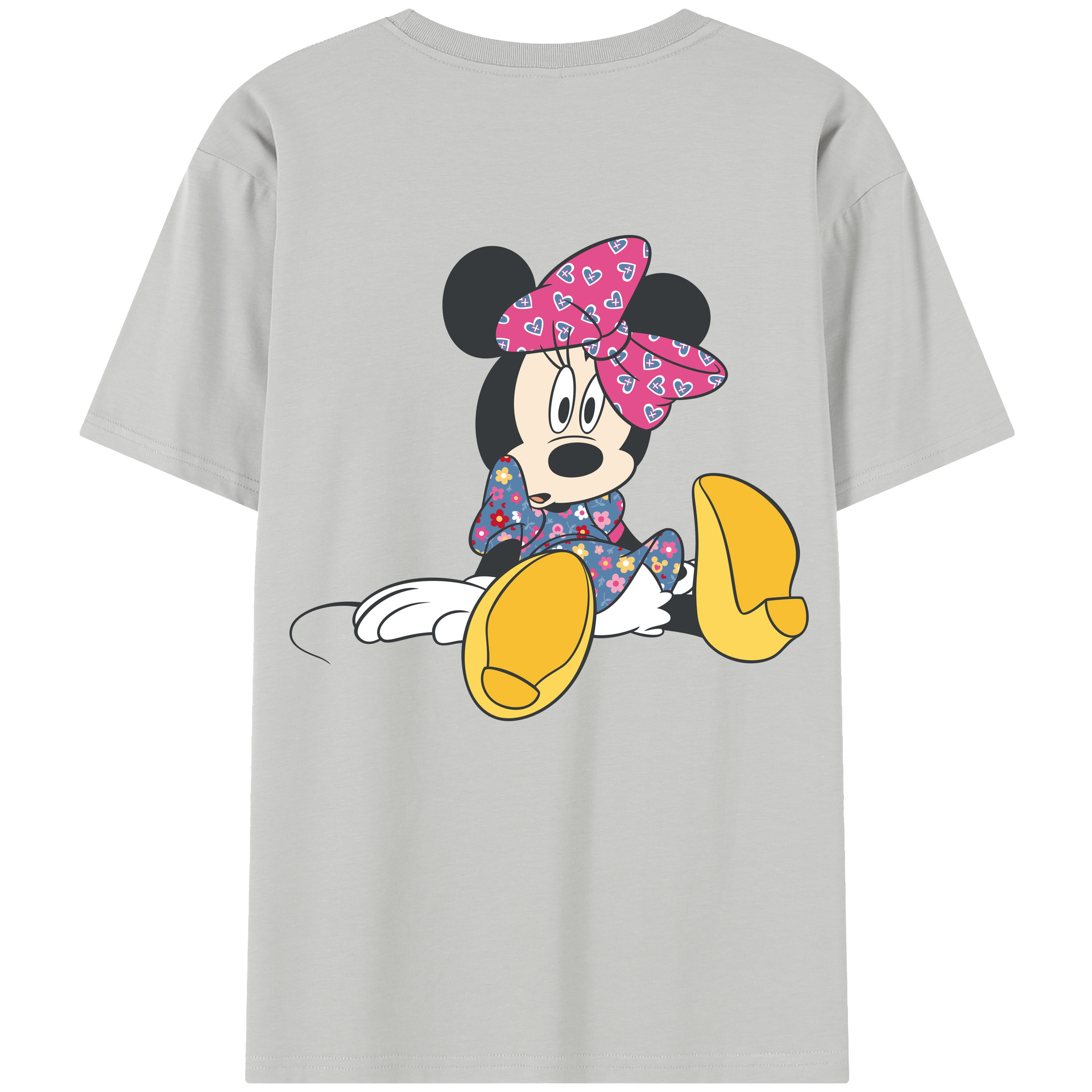 （画像用） ミッキーマウス Mickey Mouse レディース半袖Tシャツ(バックプリント)