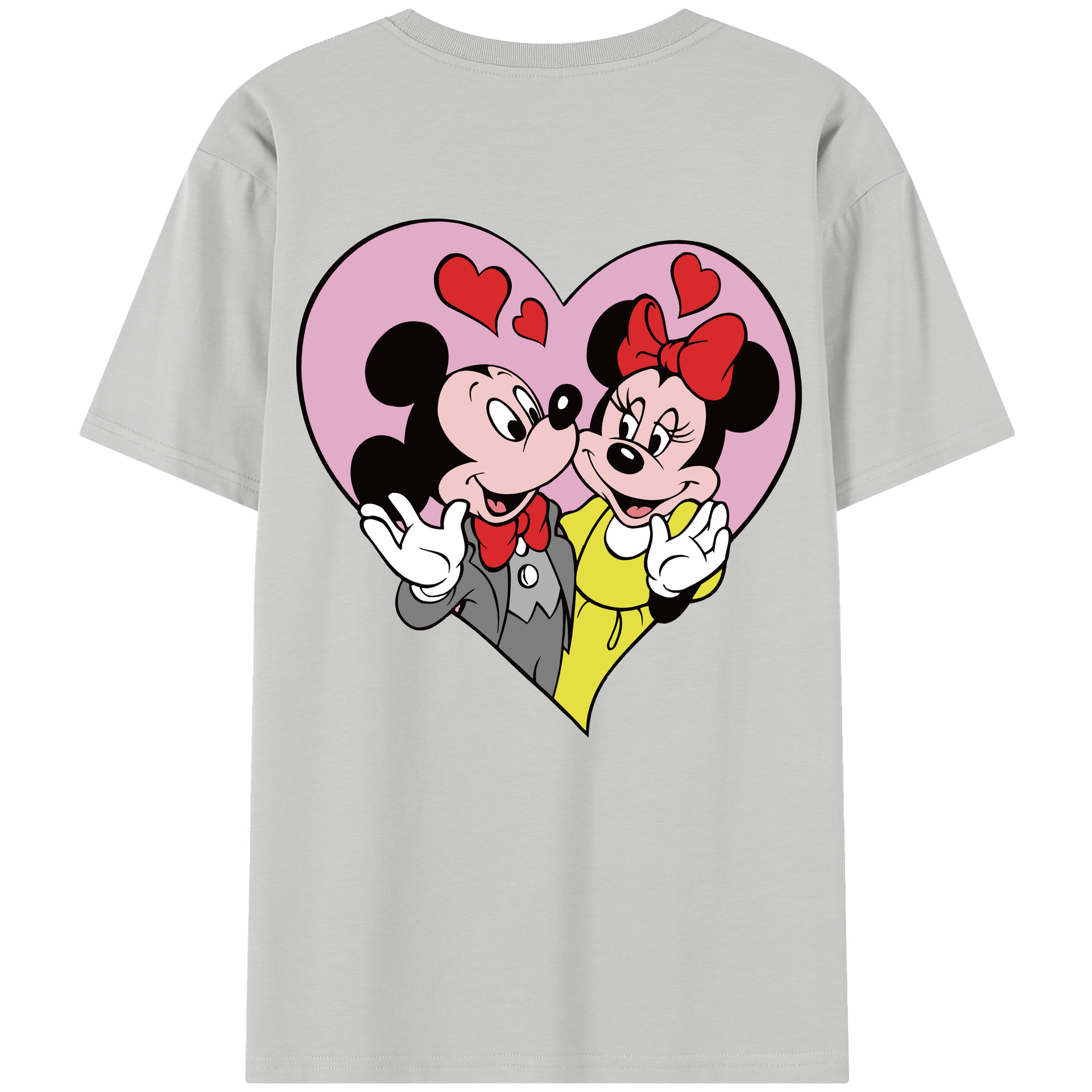 （画像用） ミッキーマウス Mickey Mouse レディース半袖Tシャツ(バックプリント)