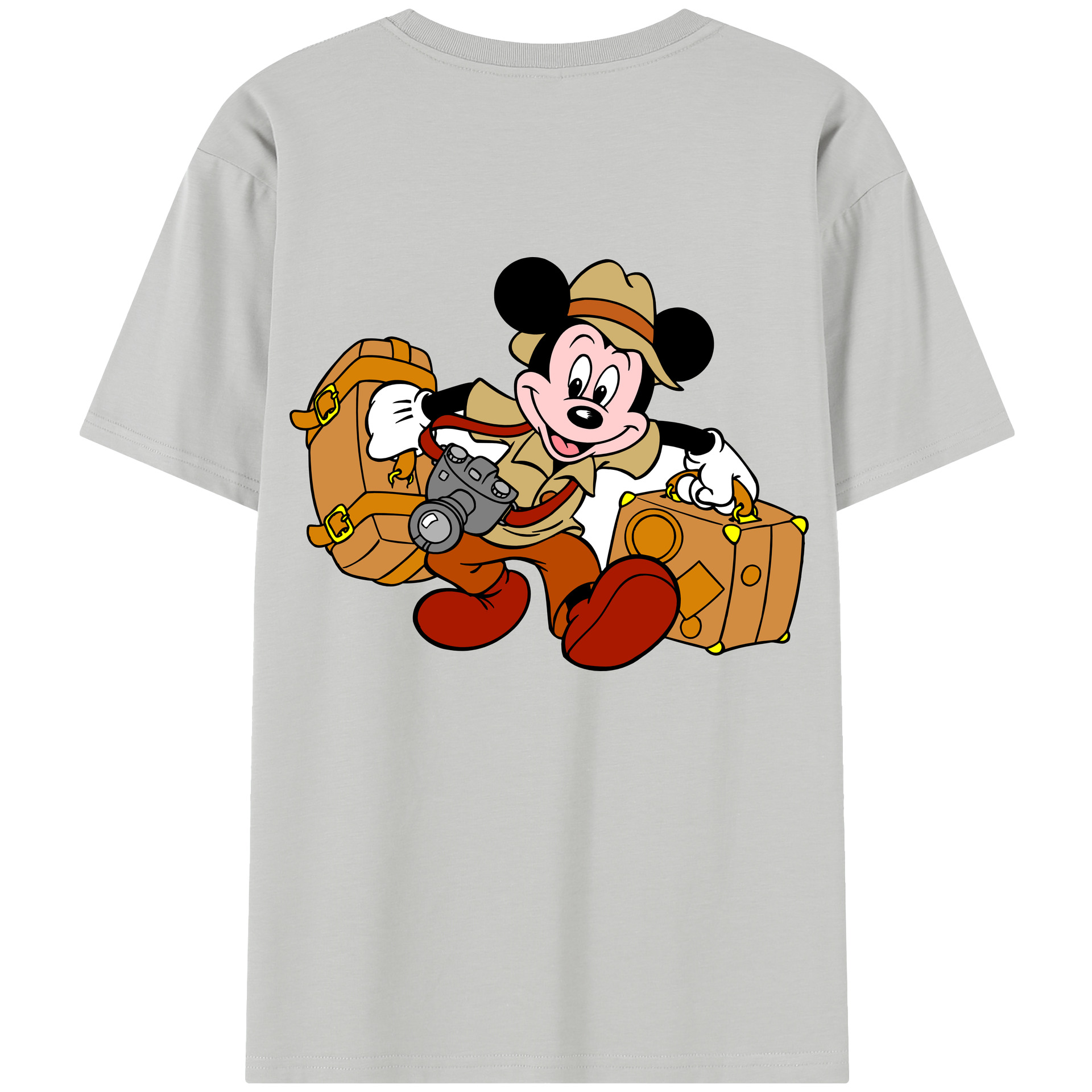 （画像用） ミッキーマウス Mickey Mouse レディース半袖Tシャツ(バックプリント)
