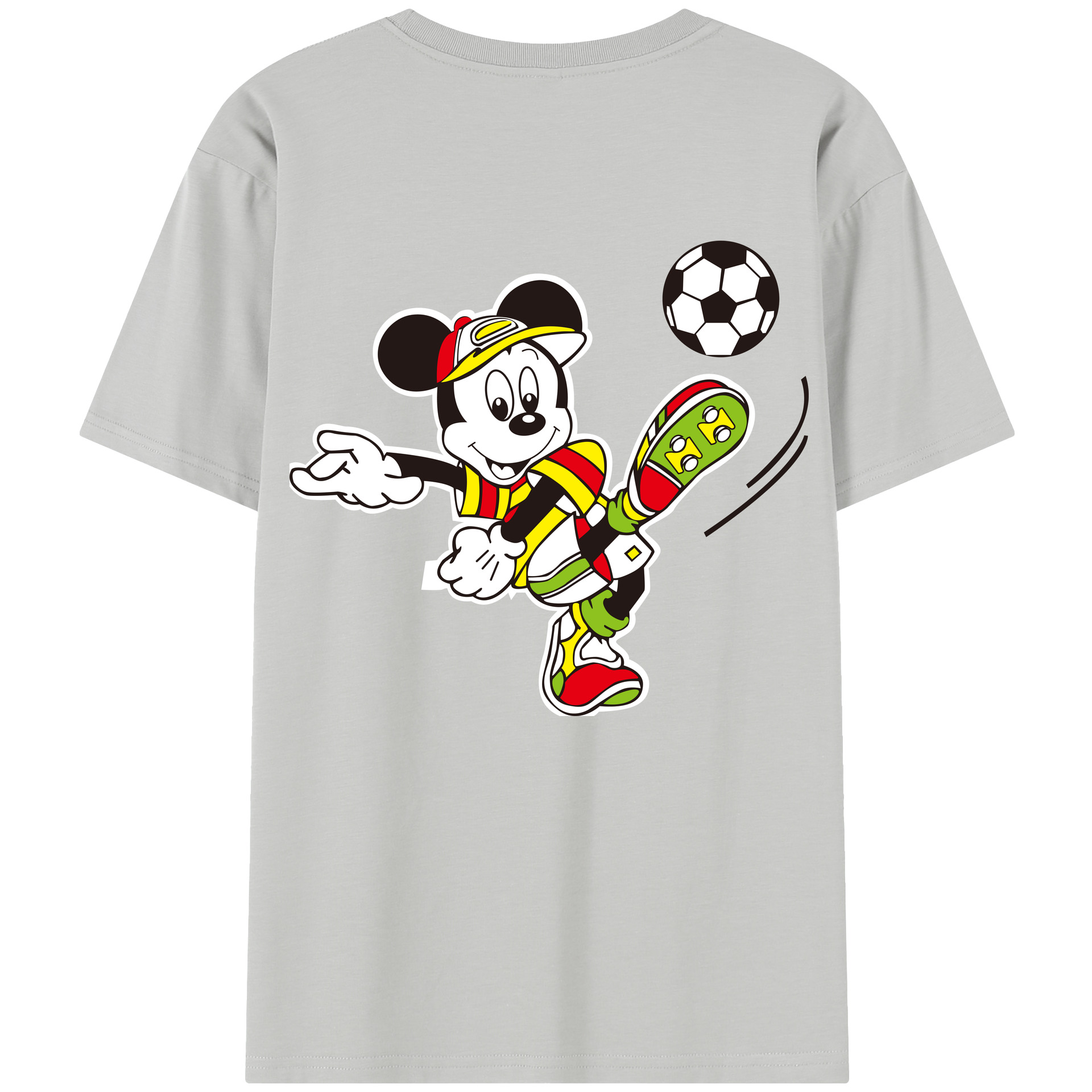 （画像用） ミッキーマウス Mickey Mouse レディース半袖Tシャツ(バックプリント)