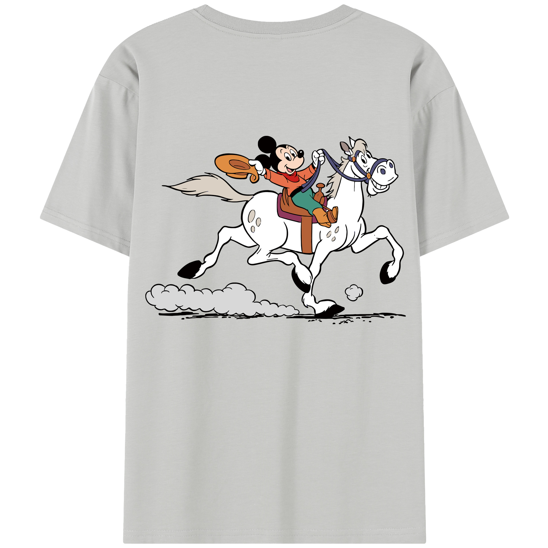 （画像用） ミッキーマウス Mickey Mouse レディース半袖Tシャツ(バックプリント)