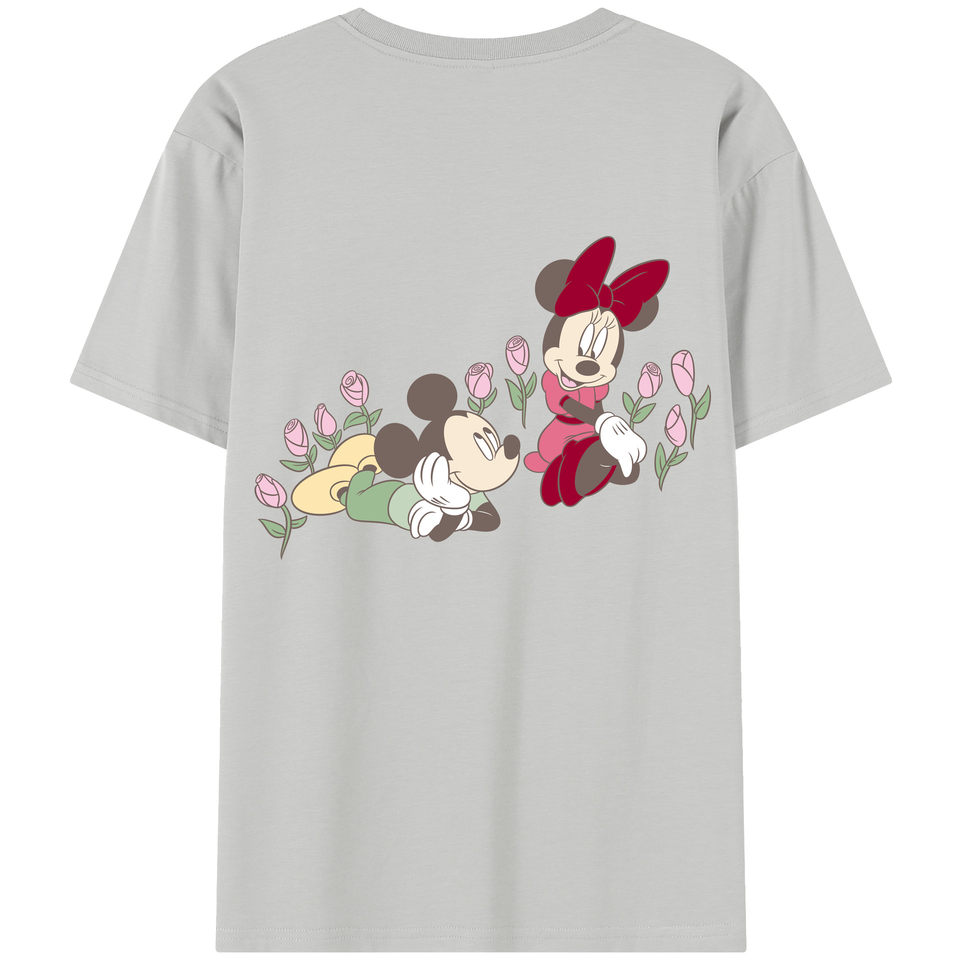 （画像用） ミッキーマウス Mickey Mouse レディース半袖Tシャツ(バックプリント)