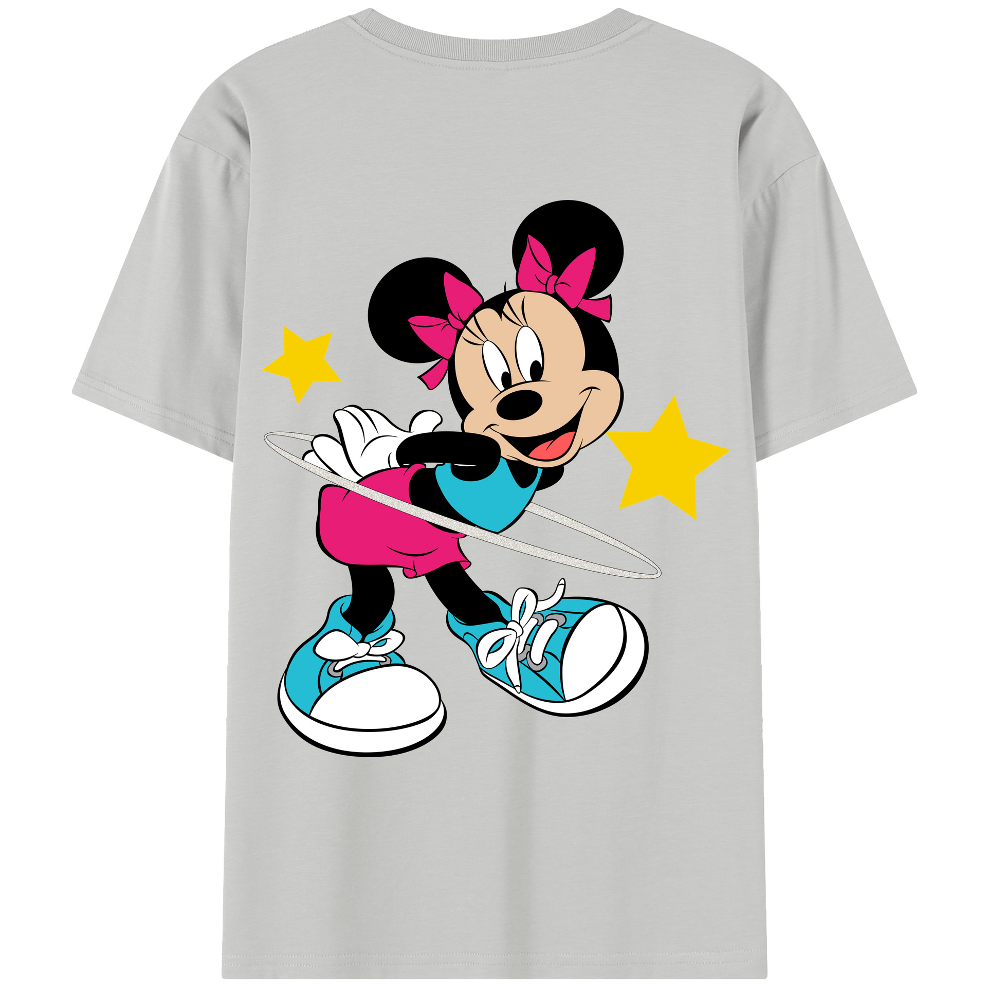 （画像用） ミッキーマウス Mickey Mouse レディース半袖Tシャツ(バックプリント)