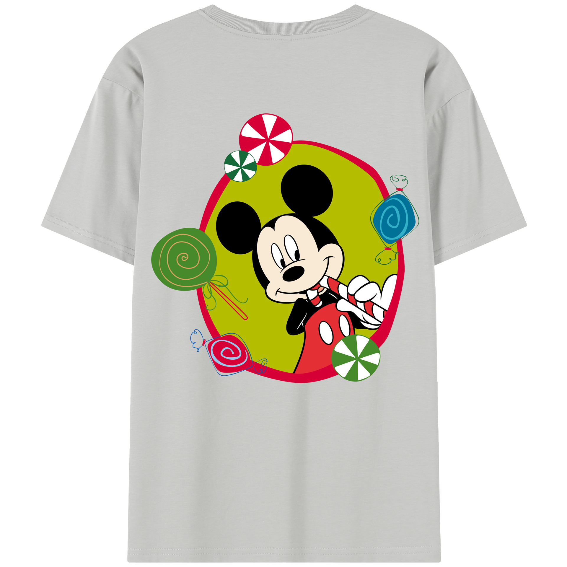 （画像用） ミッキーマウス Mickey Mouse レディース半袖Tシャツ(バックプリント)