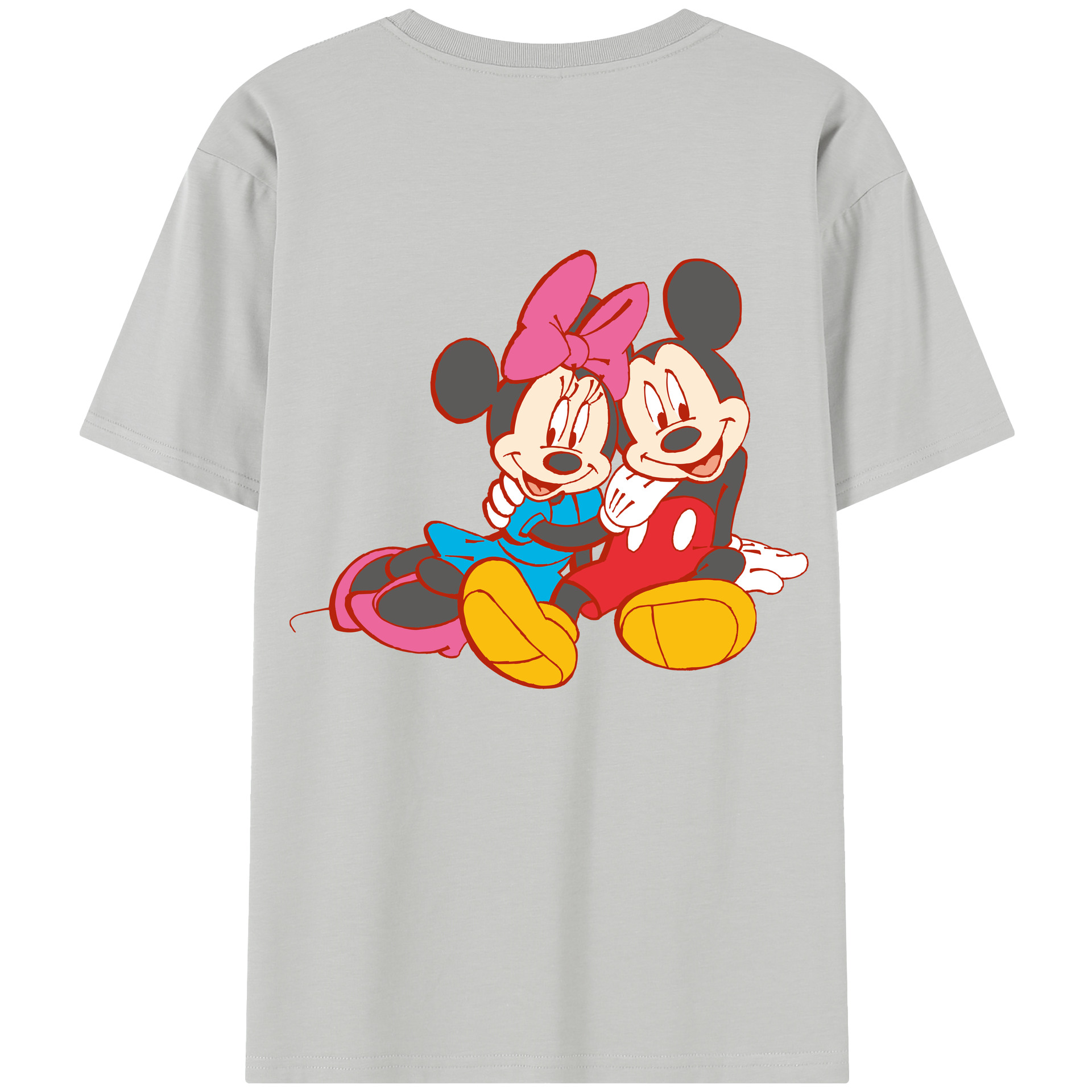 （画像用） ミッキーマウス Mickey Mouse レディース半袖Tシャツ(バックプリント)