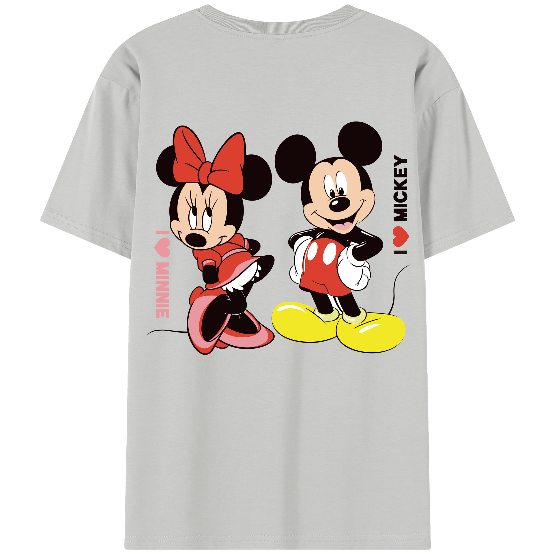 （画像用） ミッキーマウス Mickey Mouse レディース半袖Tシャツ(バックプリント)