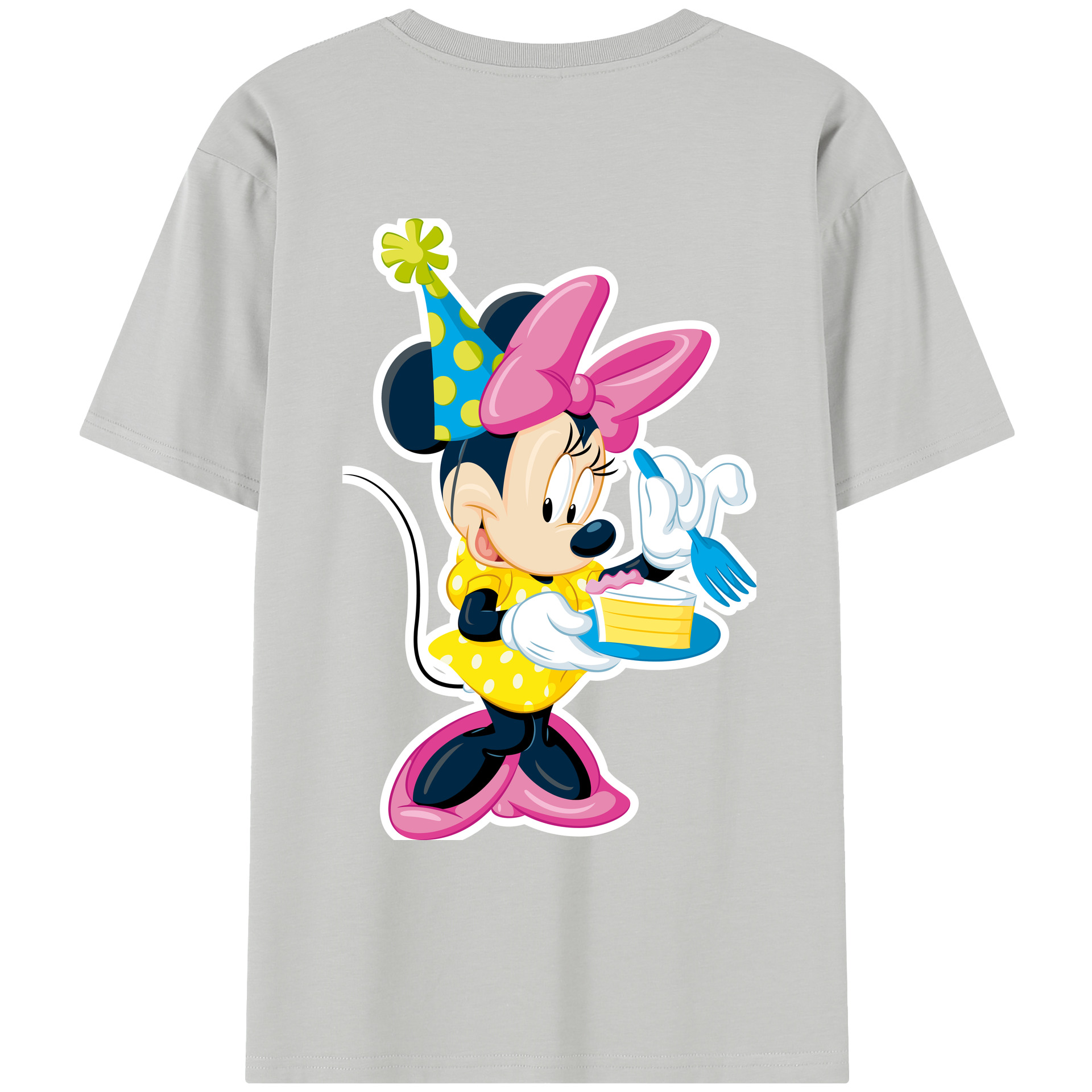 （画像用） ミッキーマウス Mickey Mouse レディース半袖Tシャツ(バックプリント)