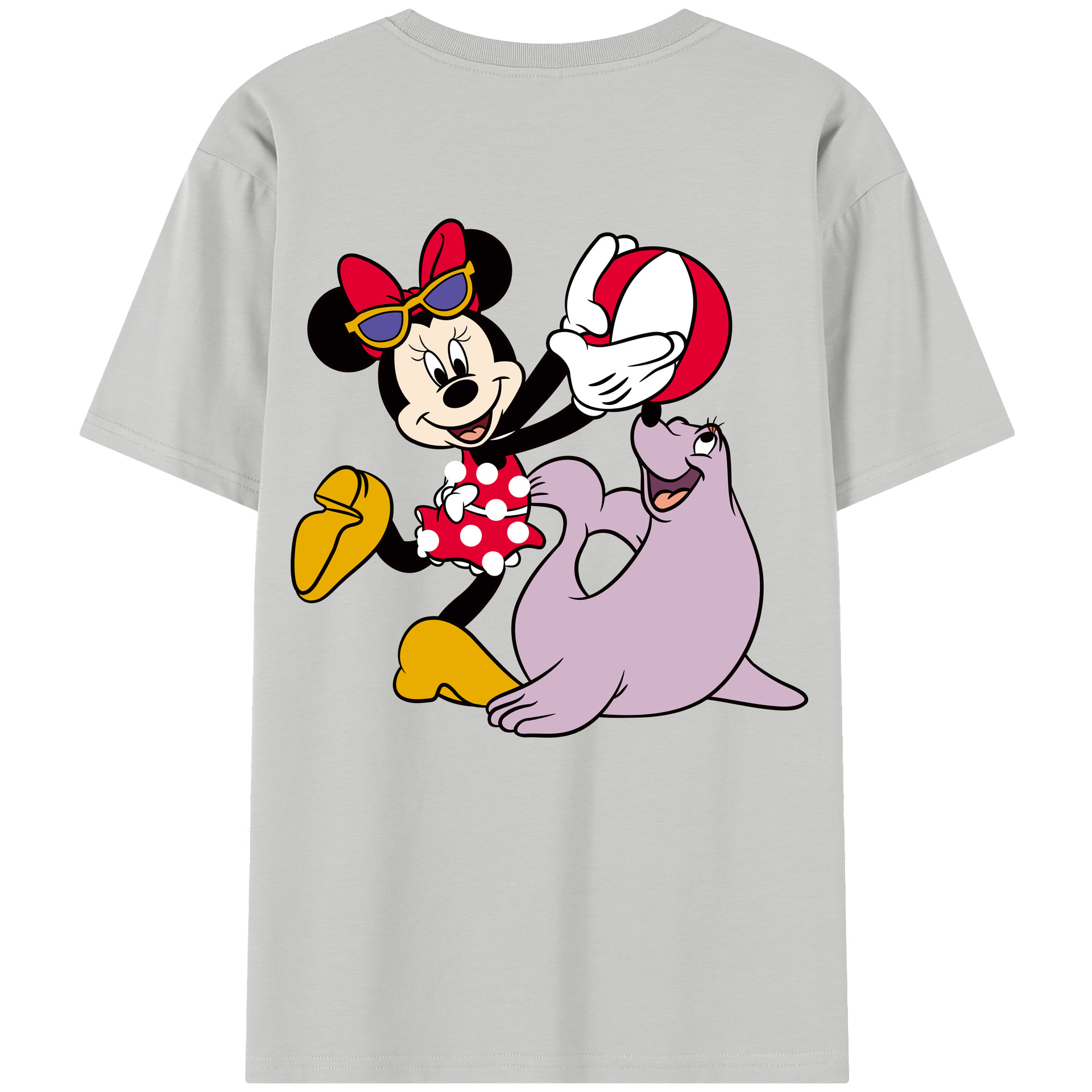 （画像用） ミッキーマウス Mickey Mouse レディース半袖Tシャツ(バックプリント)