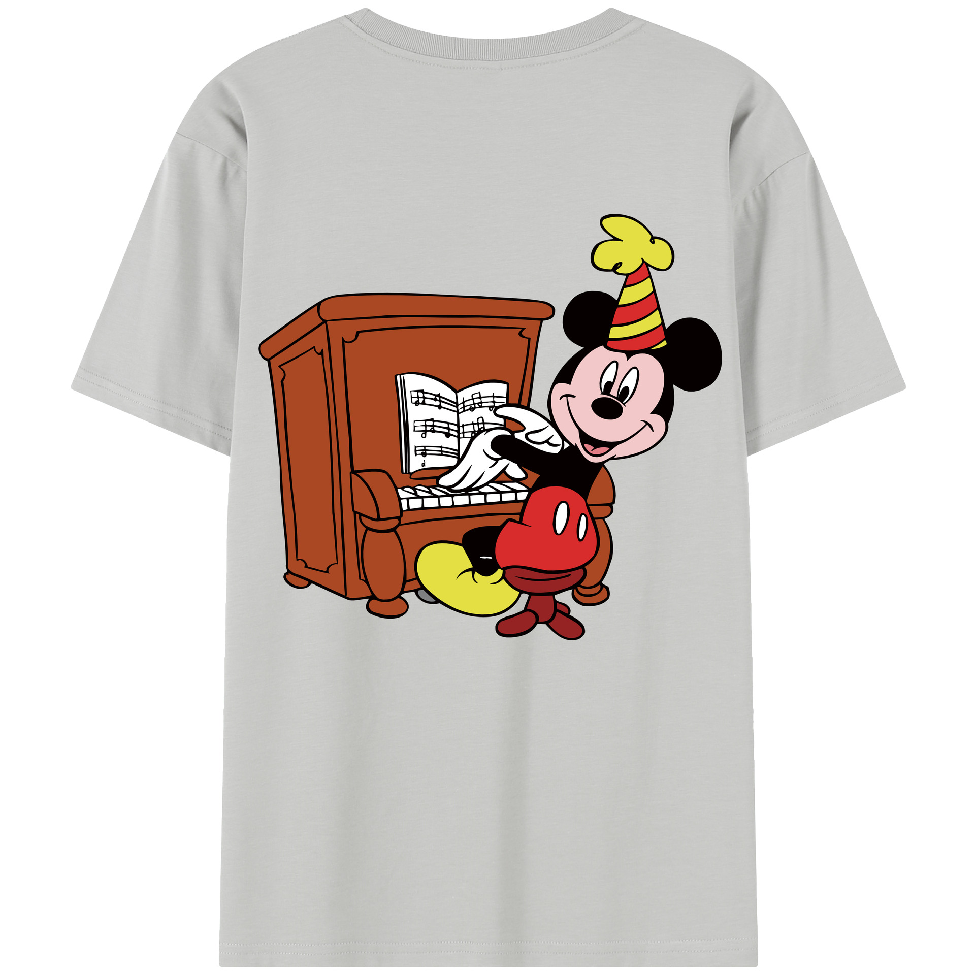 （画像用） ミッキーマウス Mickey Mouse レディース半袖Tシャツ(バックプリント)
