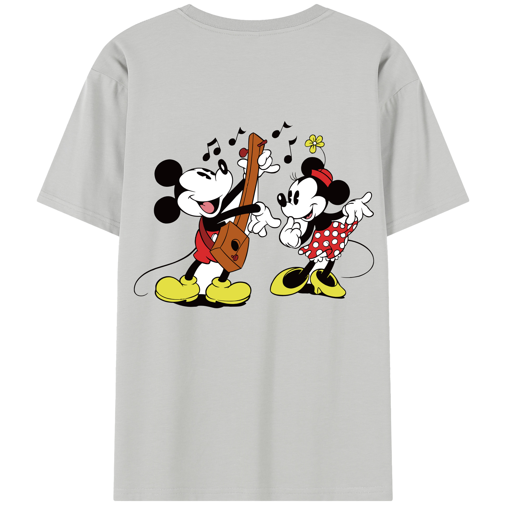 （画像用） ミッキーマウス Mickey Mouse レディース半袖Tシャツ(バックプリント)