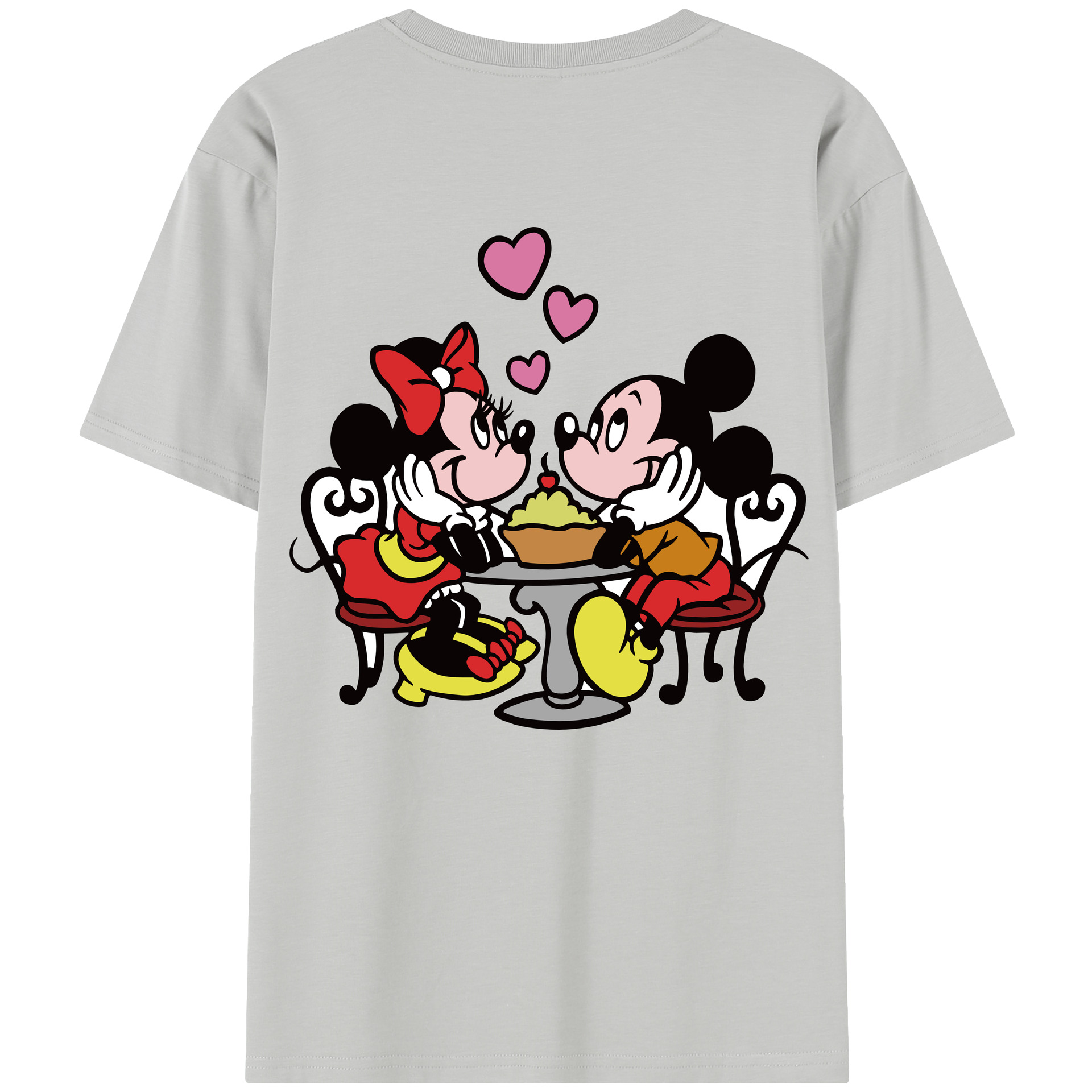 （画像用） ミッキーマウス Mickey Mouse レディース半袖Tシャツ(バックプリント)