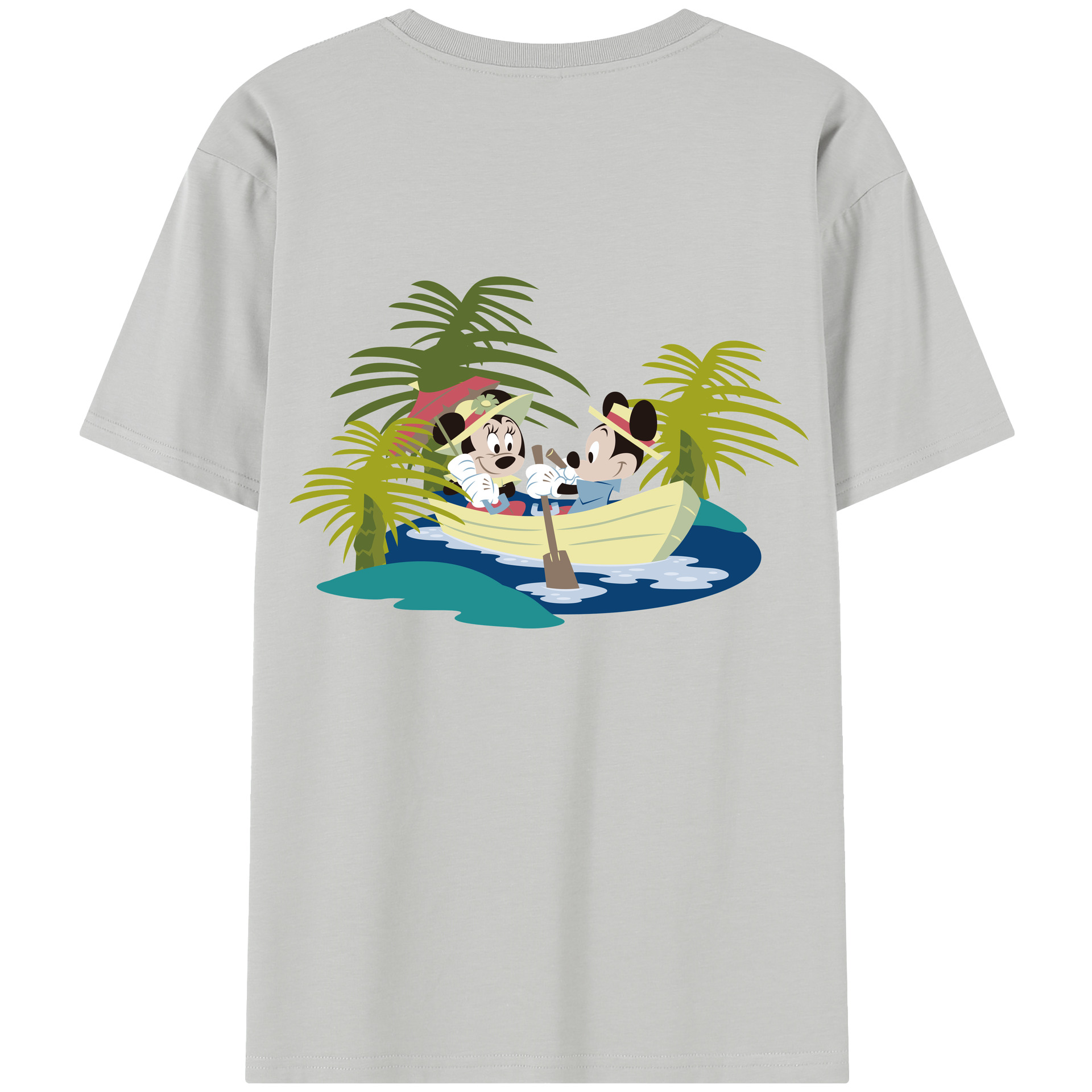 （画像用） ミッキーマウス Mickey Mouse レディース半袖Tシャツ(バックプリント)