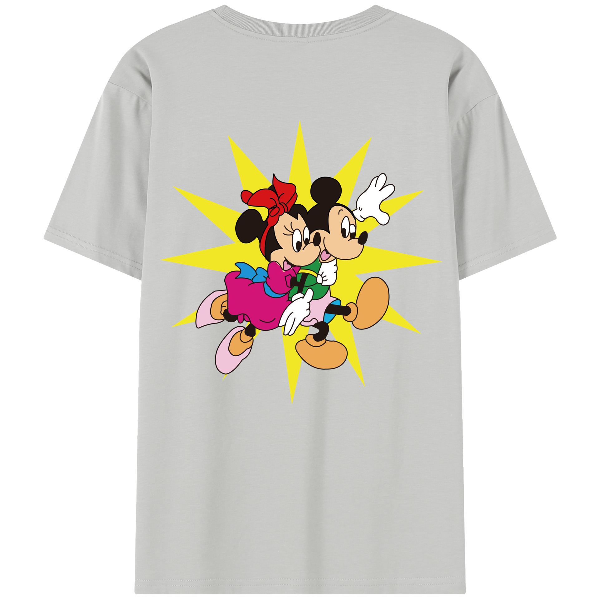 （画像用） ミッキーマウス Mickey Mouse レディース半袖Tシャツ(バックプリント)
