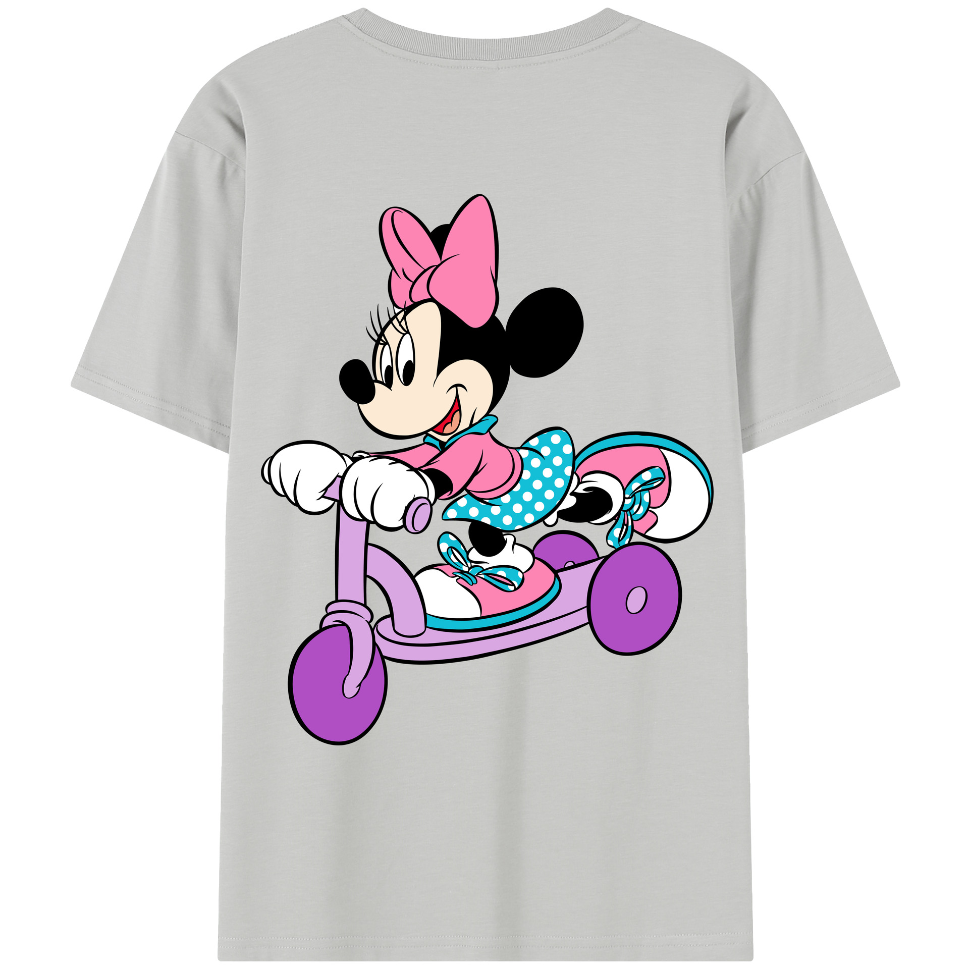 （画像用） ミッキーマウス Mickey Mouse レディース半袖Tシャツ(バックプリント)