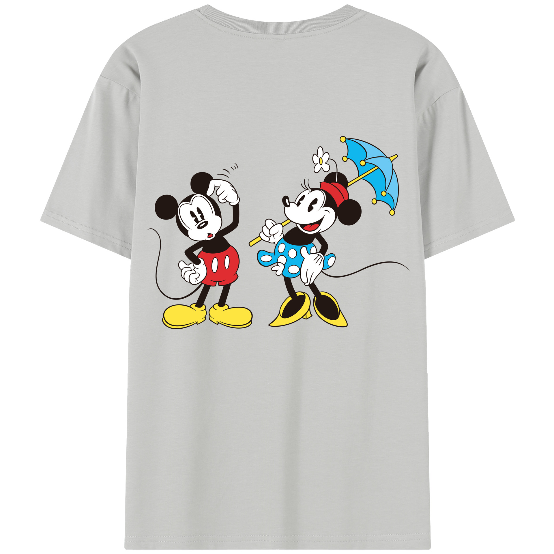 （画像用） ミッキーマウス Mickey Mouse レディース半袖Tシャツ(バックプリント)