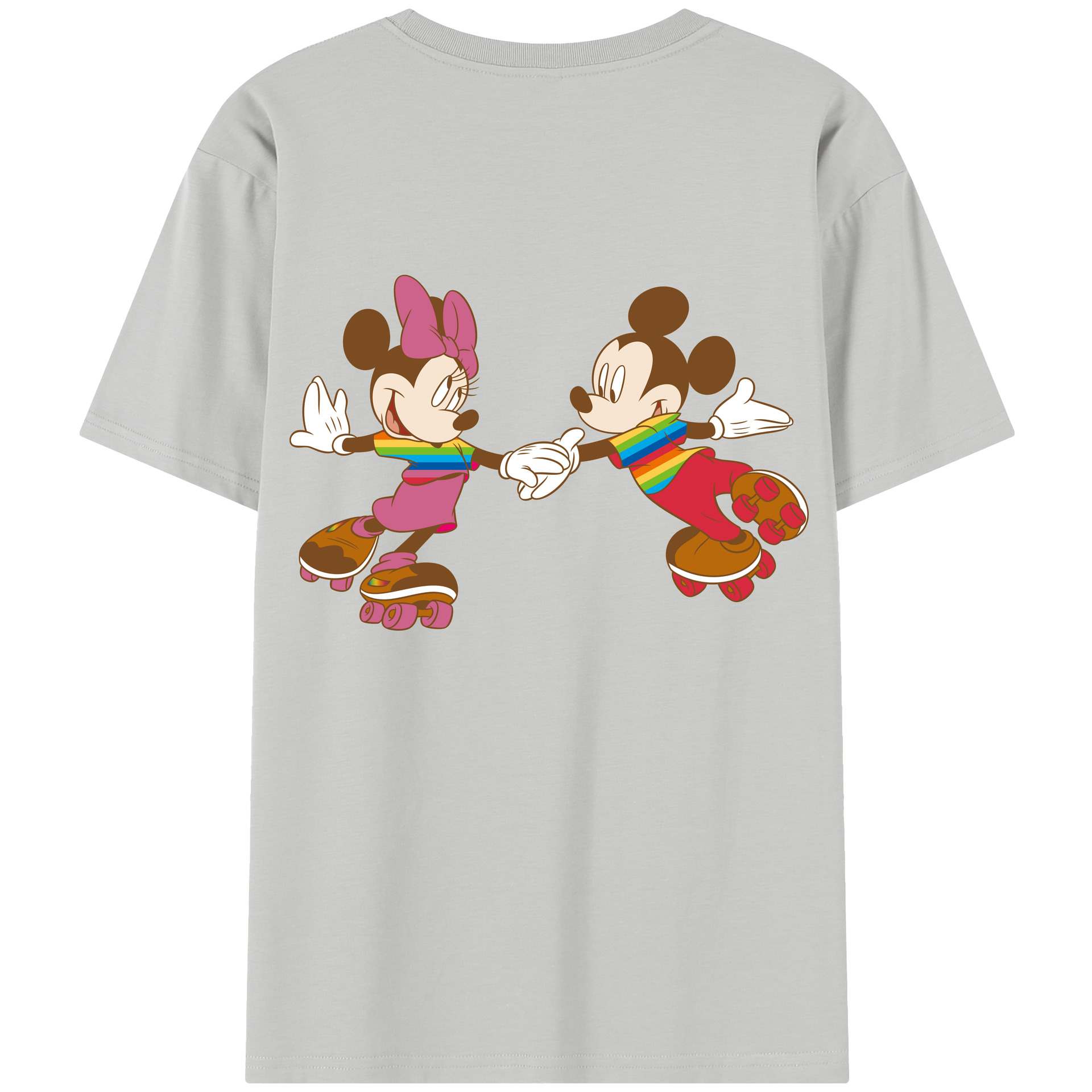 （画像用） ミッキーマウス Mickey Mouse レディース半袖Tシャツ(バックプリント)