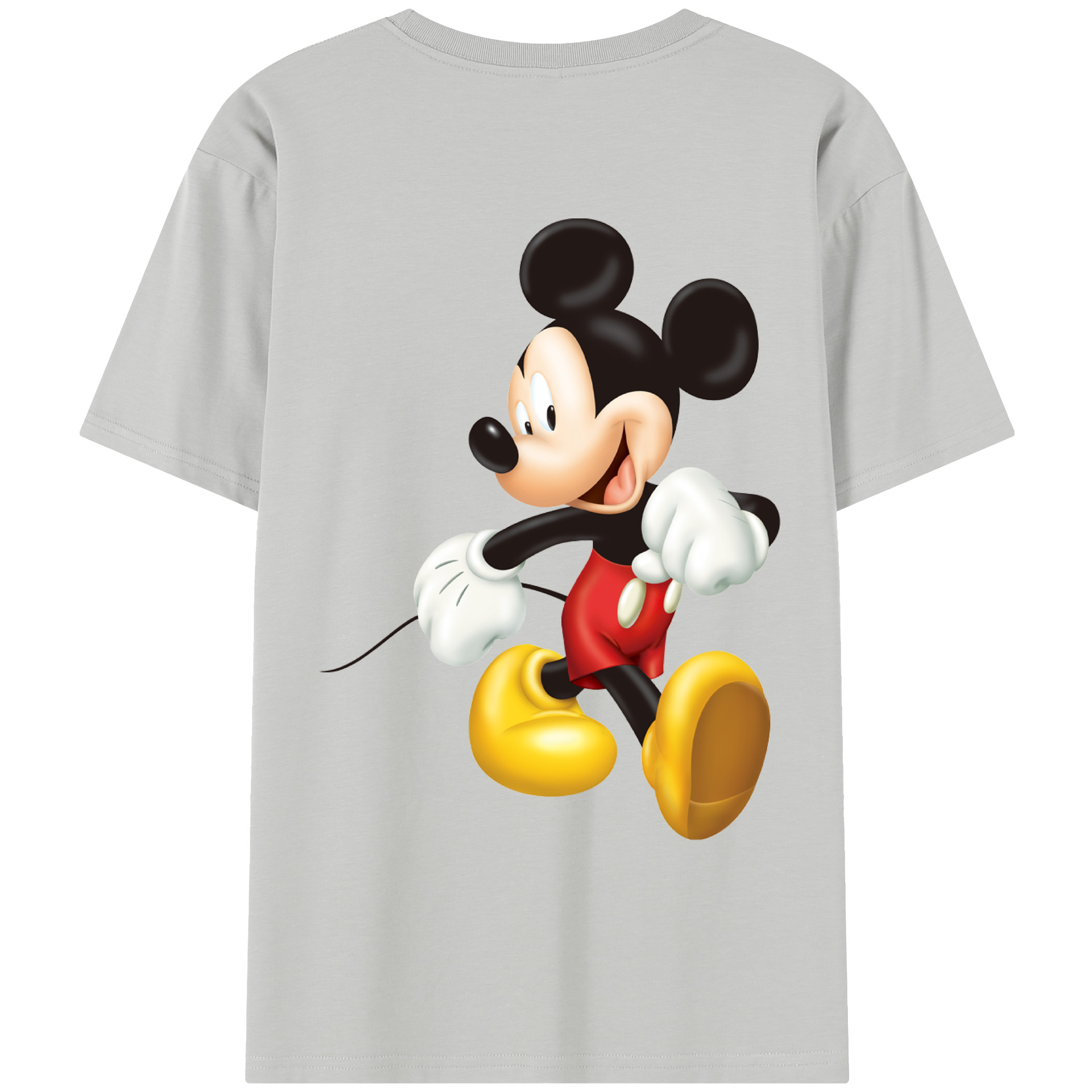 （画像用） ミッキーマウス Mickey Mouse レディース半袖Tシャツ(バックプリント)