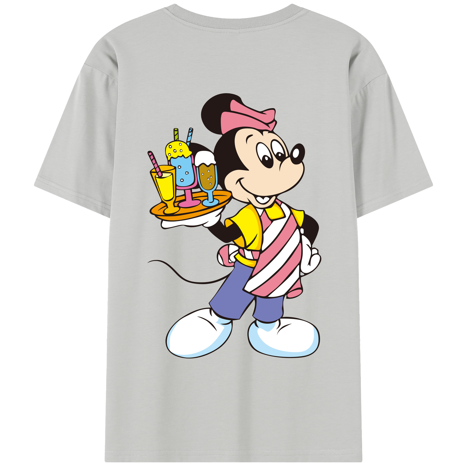 （画像用） ミッキーマウス Mickey Mouse レディース半袖Tシャツ(バックプリント)