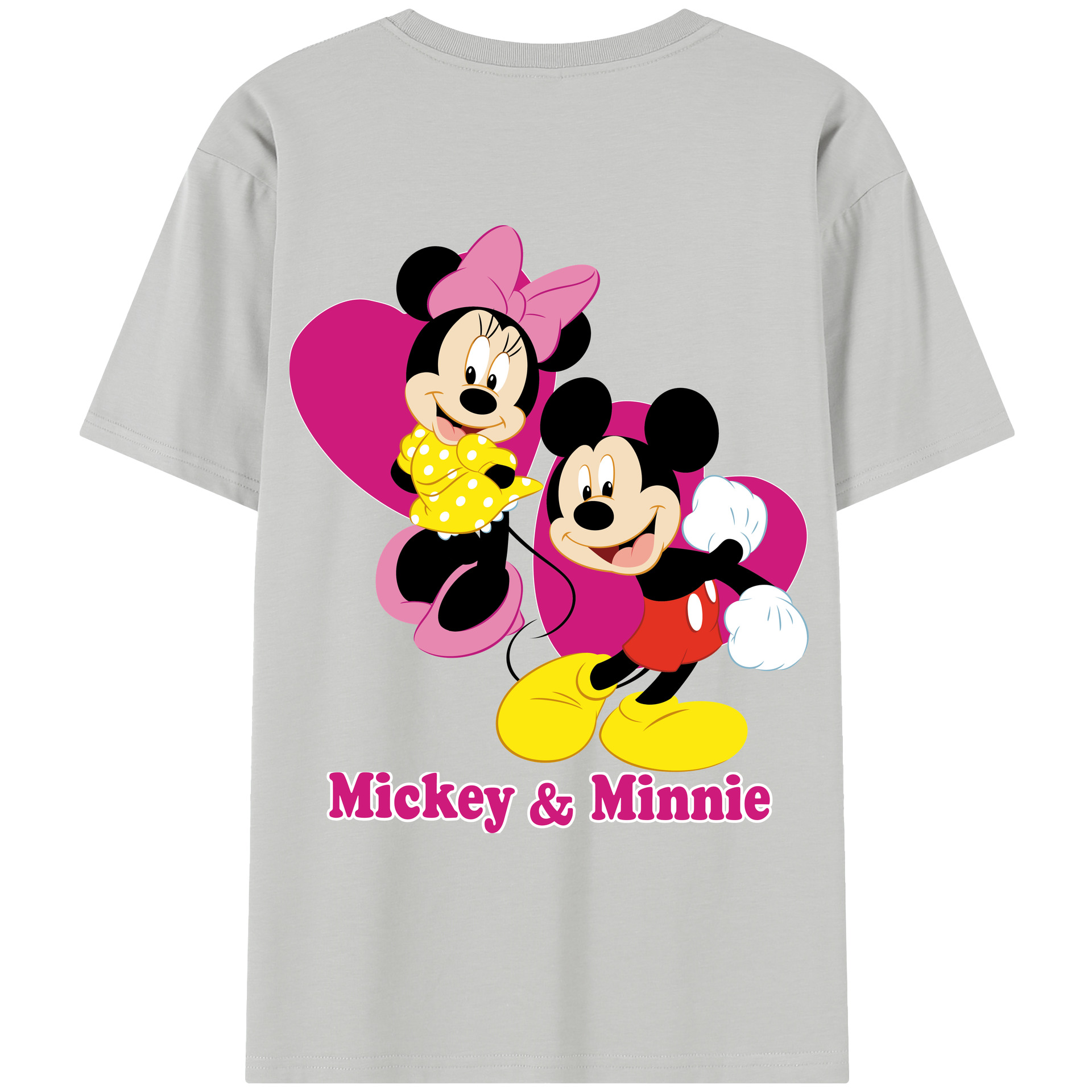 （画像用） ミッキーマウス Mickey Mouse レディース半袖Tシャツ(バックプリント)