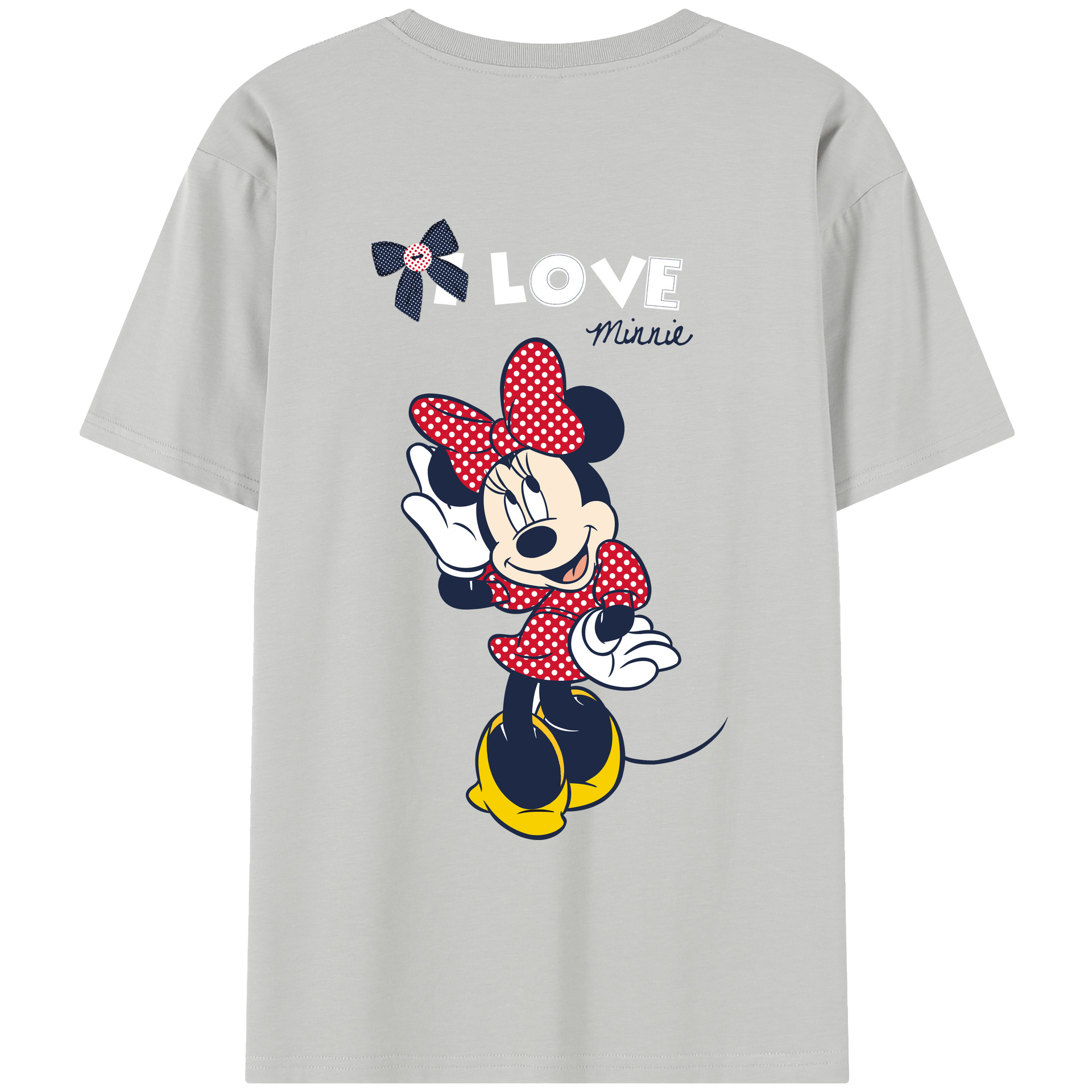 （画像用） ミッキーマウス Mickey Mouse レディース半袖Tシャツ(バックプリント)