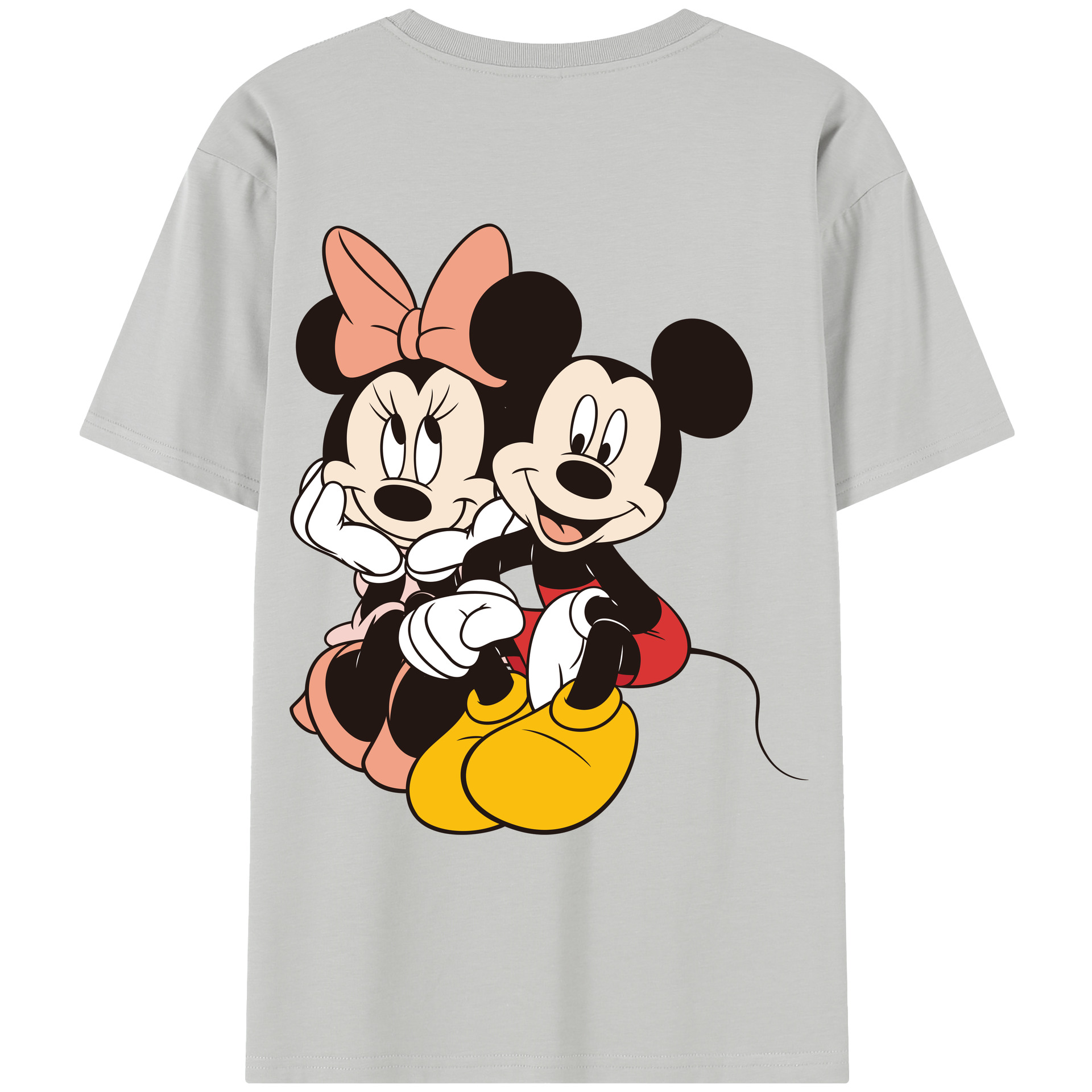 （画像用） ミッキーマウス Mickey Mouse レディース半袖Tシャツ(バックプリント)