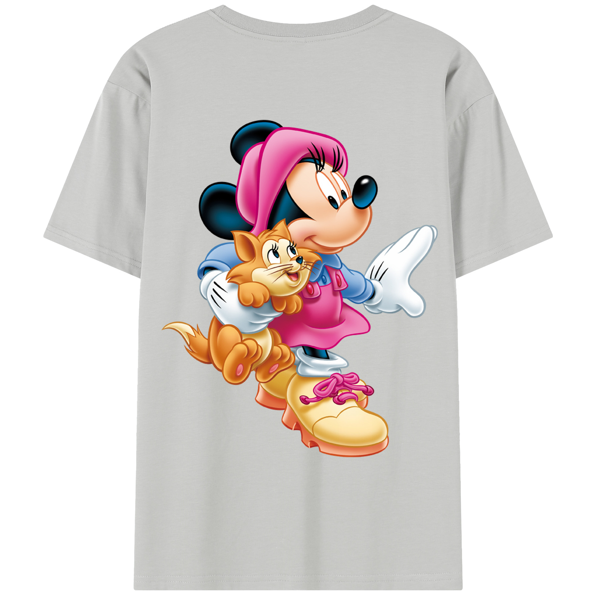 （画像用） ミッキーマウス Mickey Mouse レディース半袖Tシャツ(バックプリント)