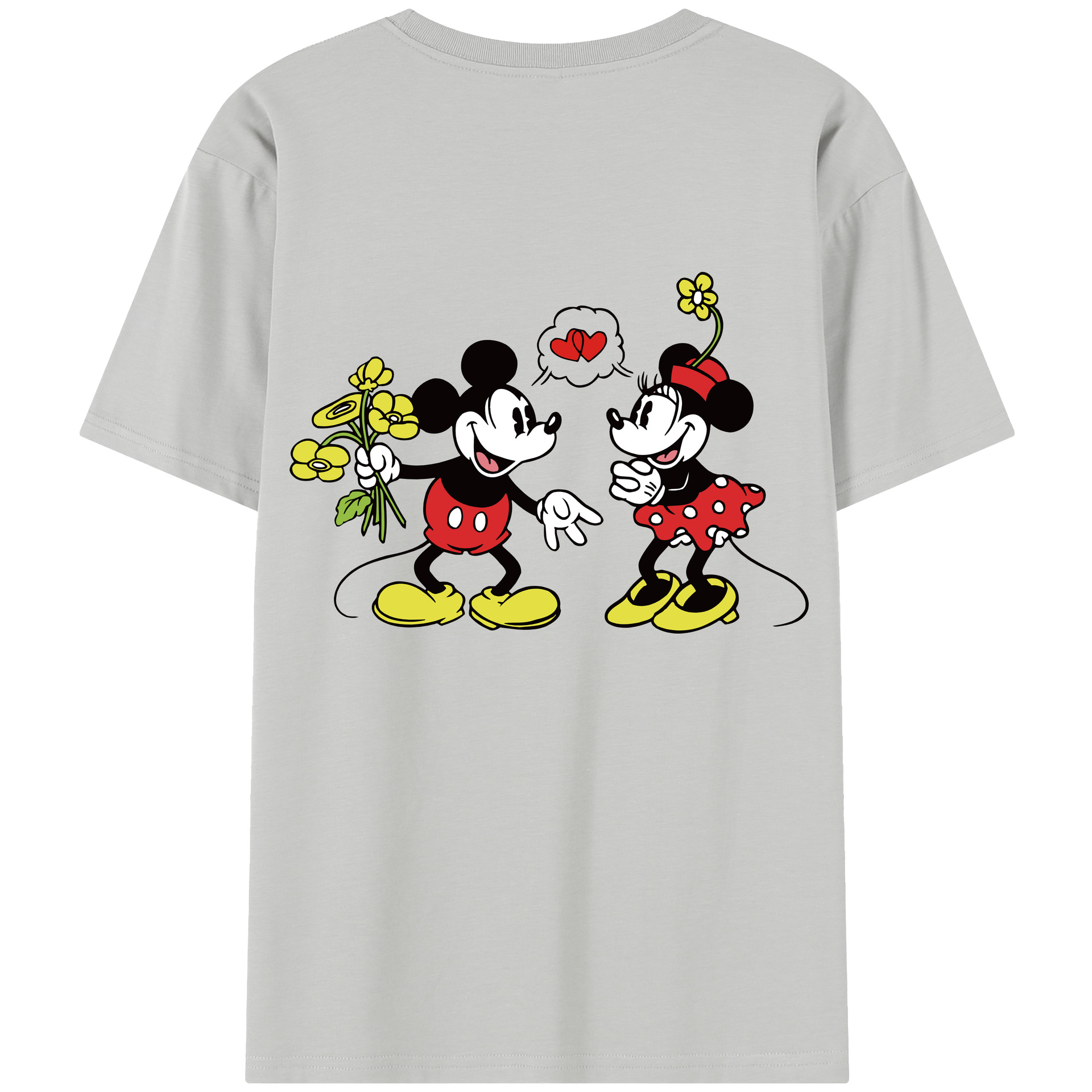 （画像用） ミッキーマウス Mickey Mouse レディース半袖Tシャツ(バックプリント)