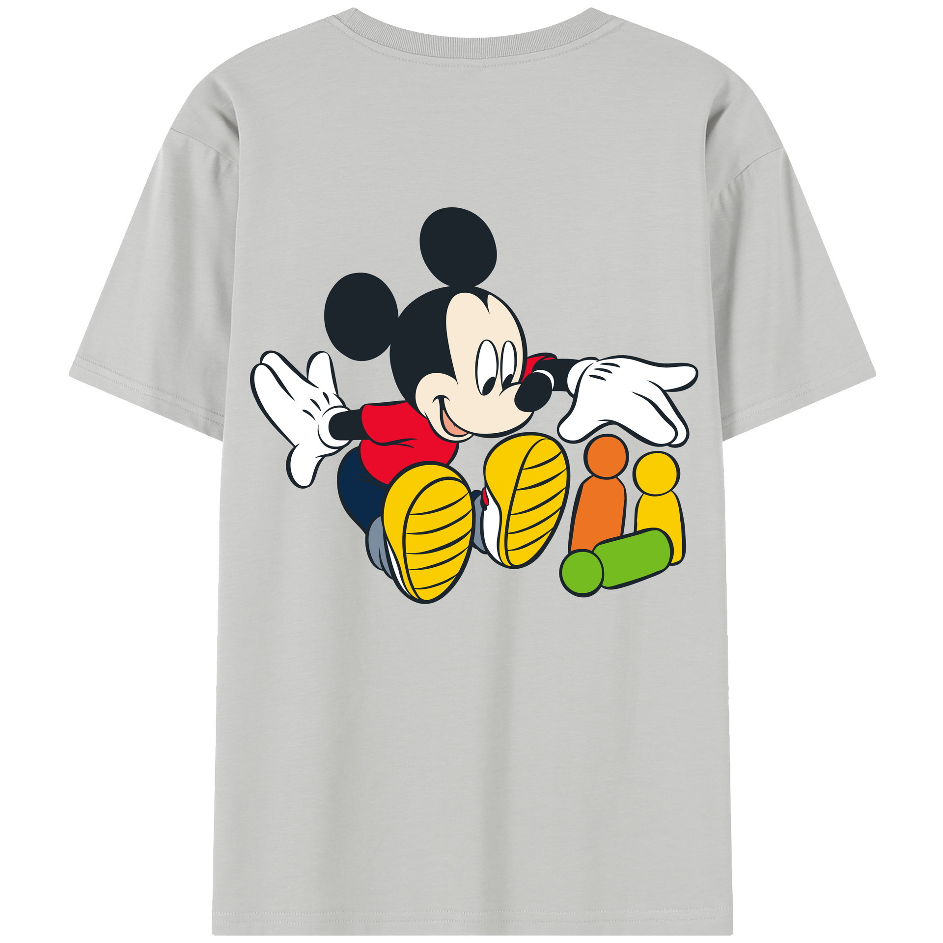 （画像用） ミッキーマウス Mickey Mouse レディース半袖Tシャツ(バックプリント)