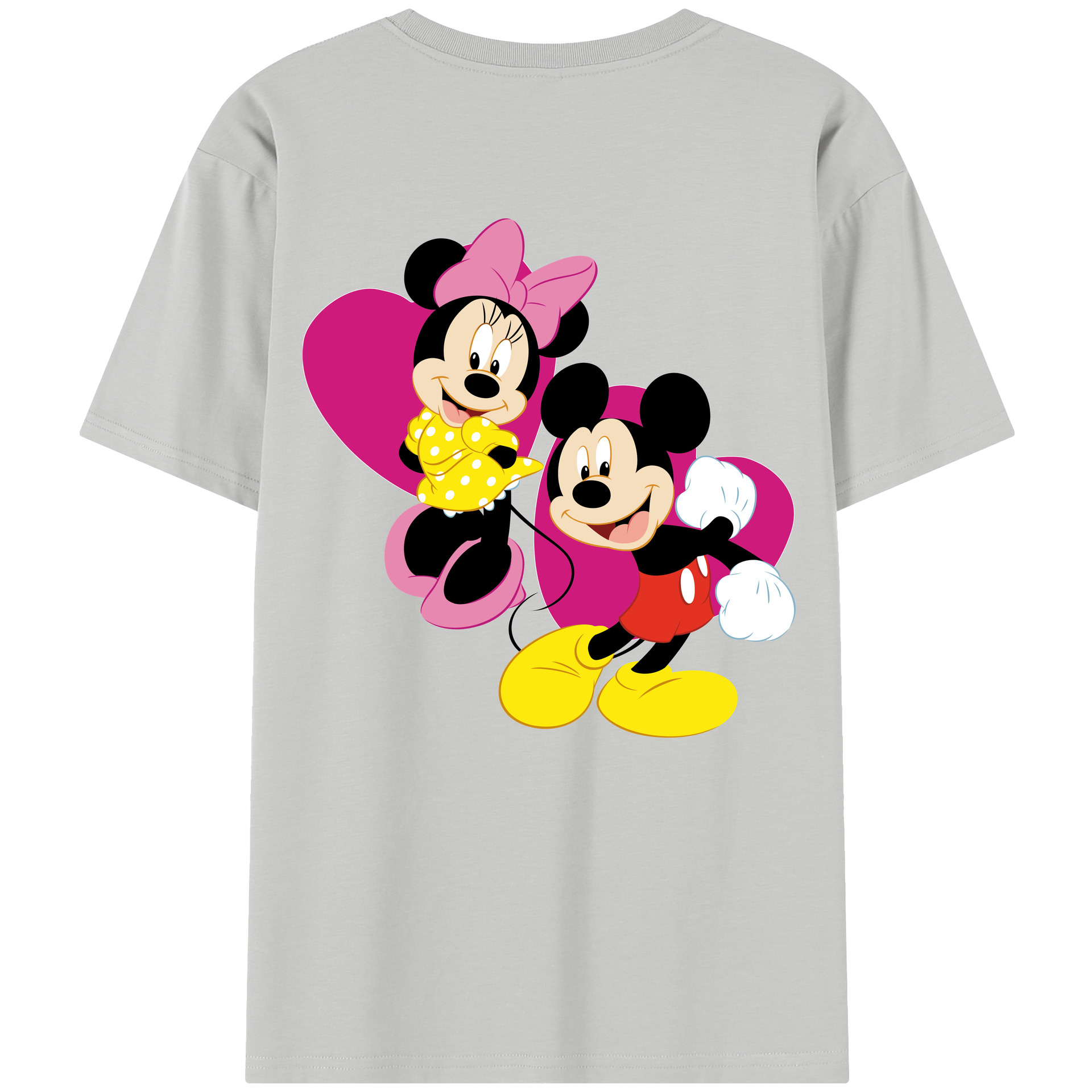 （画像用） ミッキーマウス Mickey Mouse レディース半袖Tシャツ(バックプリント)