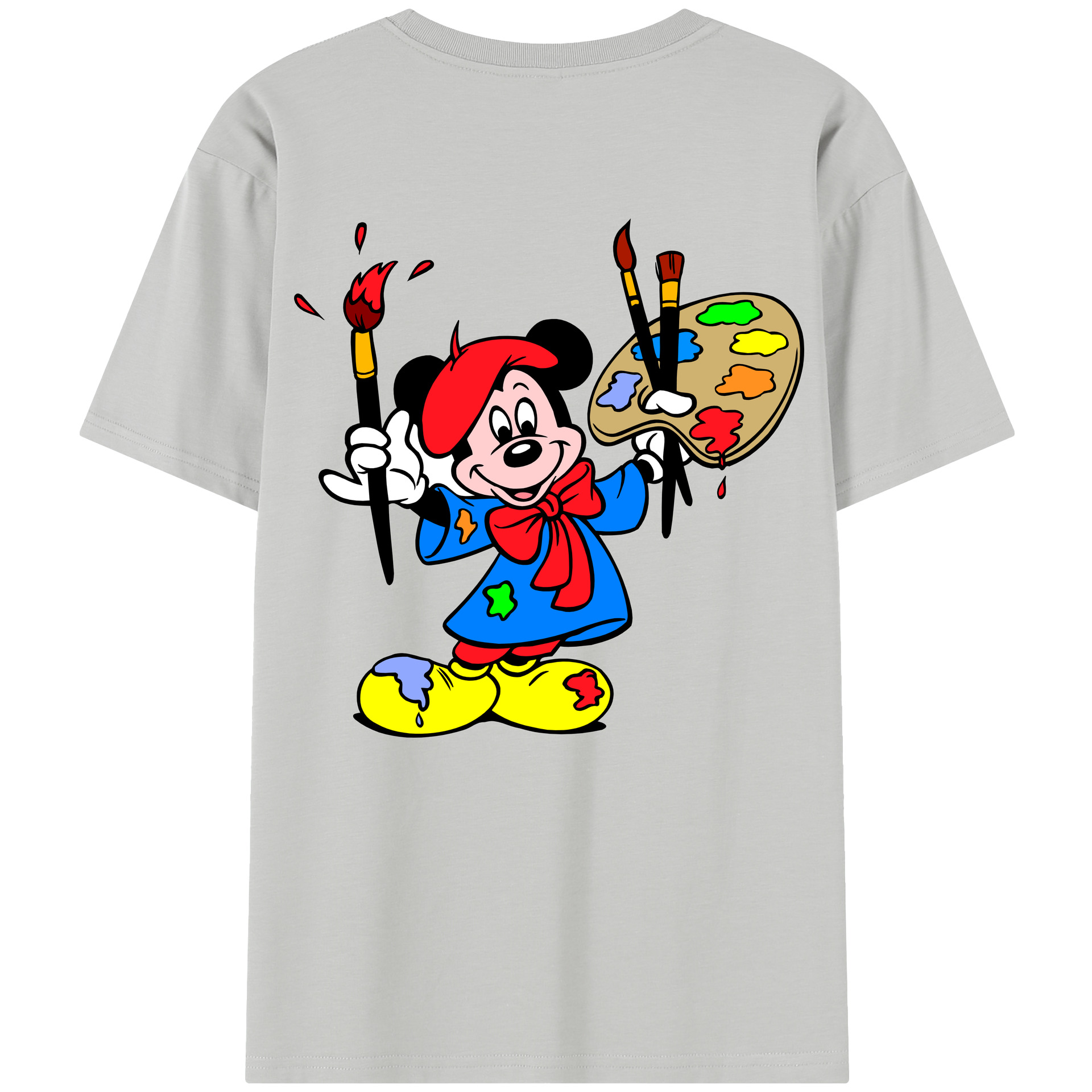 （画像用） ミッキーマウス Mickey Mouse レディース半袖Tシャツ(バックプリント)