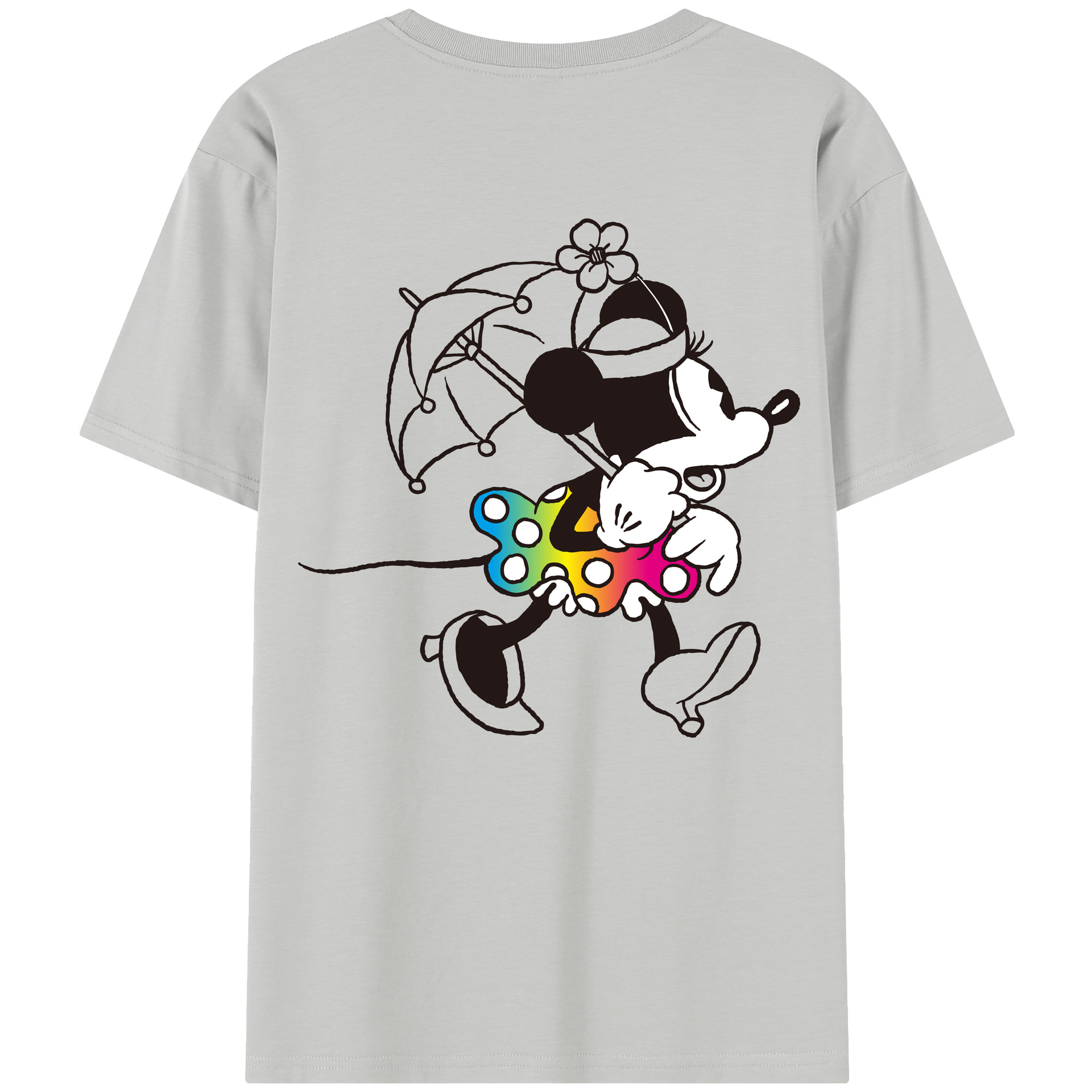 （画像用） ミッキーマウス Mickey Mouse レディース半袖Tシャツ(バックプリント)