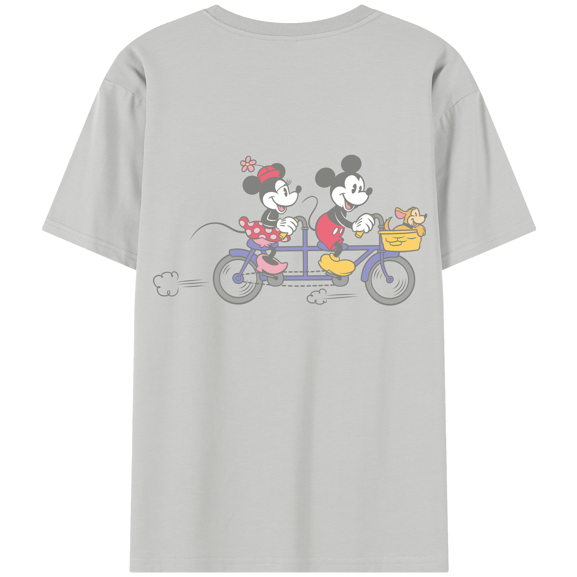 （画像用） ミッキーマウス Mickey Mouse レディース半袖Tシャツ(バックプリント)