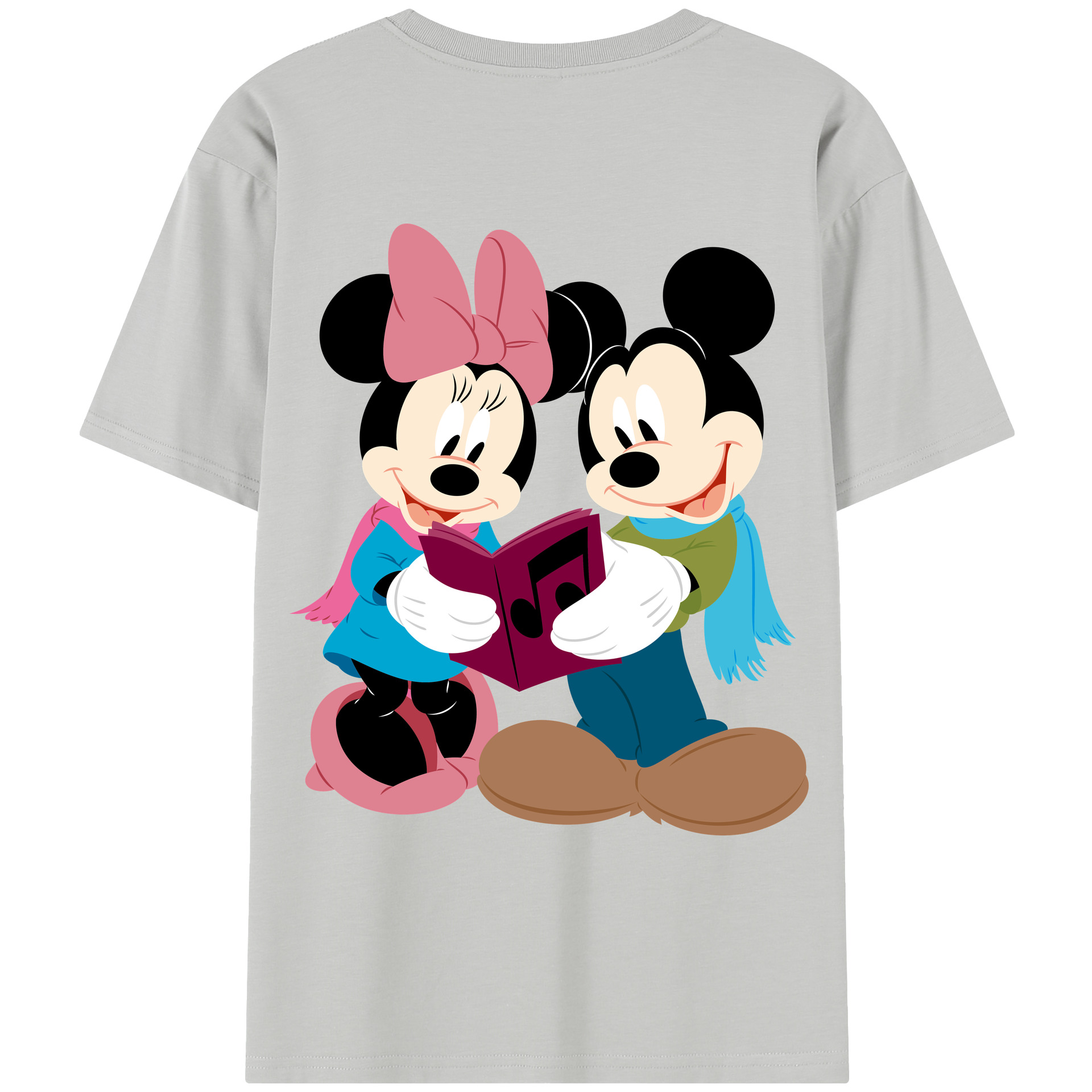 （画像用） ミッキーマウス Mickey Mouse レディース半袖Tシャツ(バックプリント)