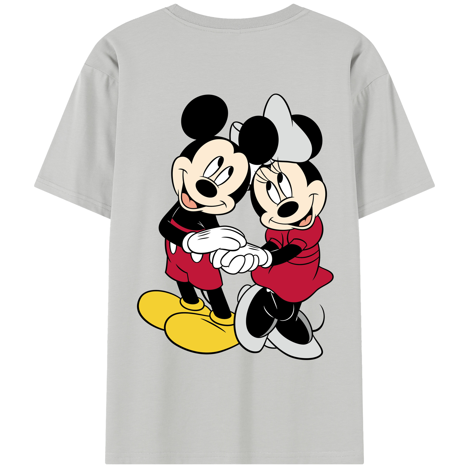 （画像用） ミッキーマウス Mickey Mouse レディース半袖Tシャツ(バックプリント)