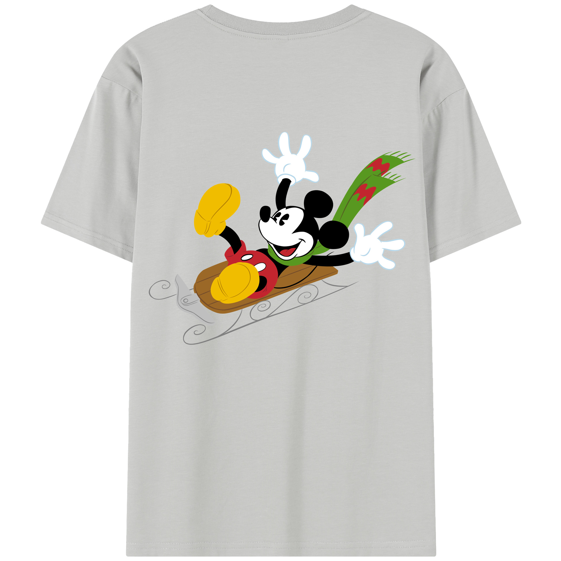 （画像用） ミッキーマウス Mickey Mouse レディース半袖Tシャツ(バックプリント)