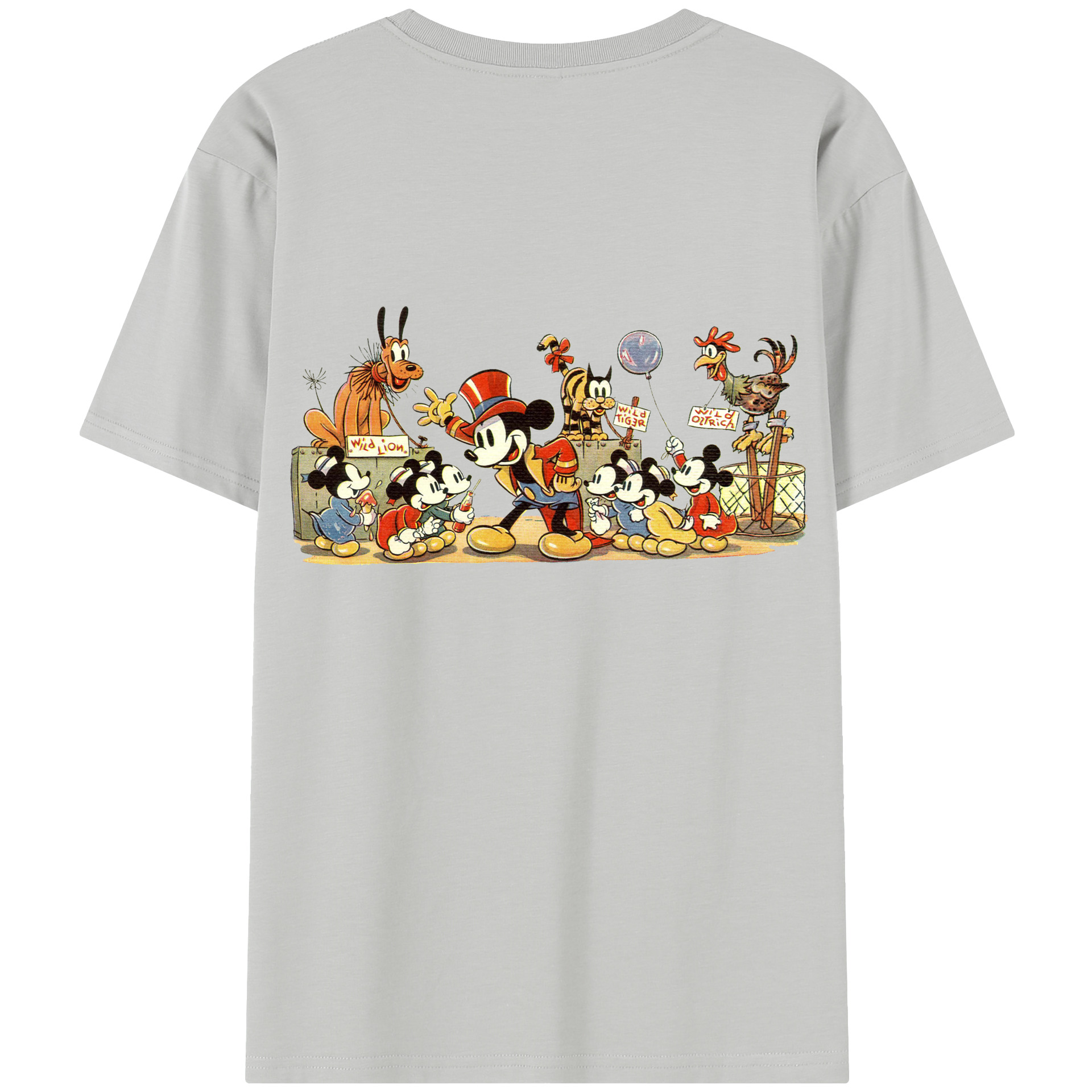 （画像用） ミッキーマウス Mickey Mouse レディース半袖Tシャツ(バックプリント)