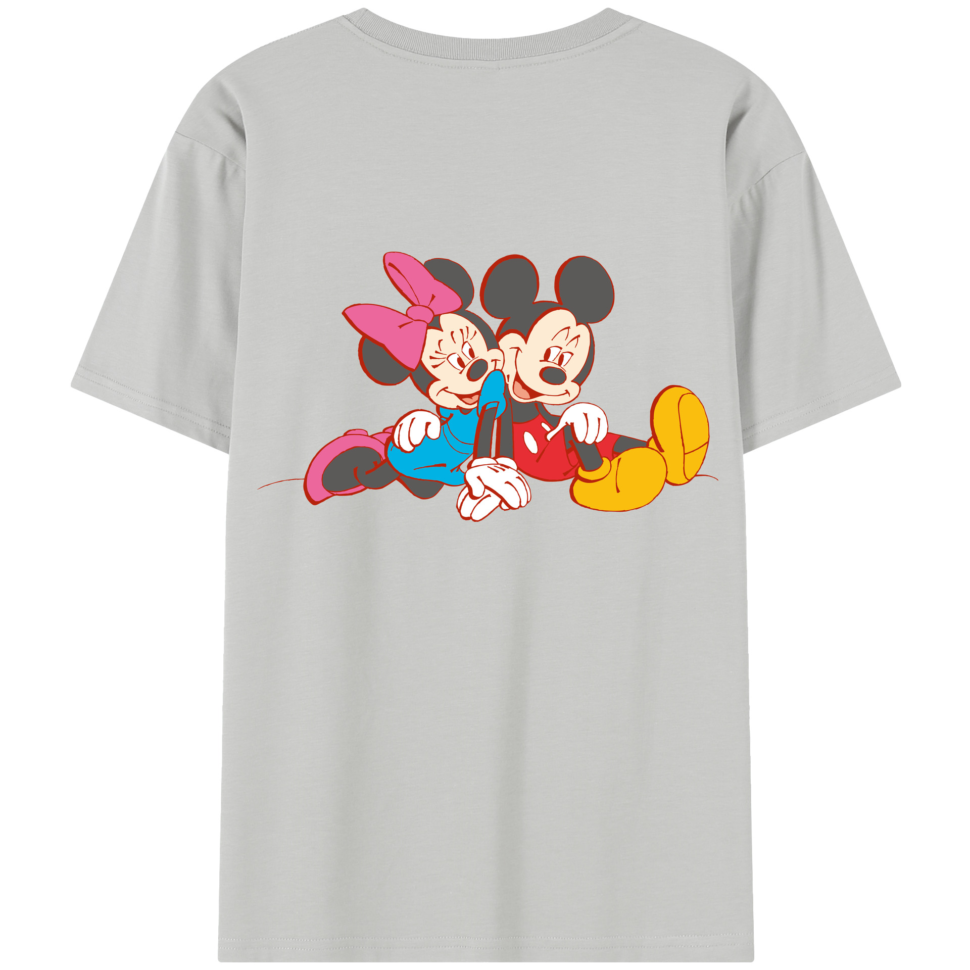 （画像用） ミッキーマウス Mickey Mouse レディース半袖Tシャツ(バックプリント)