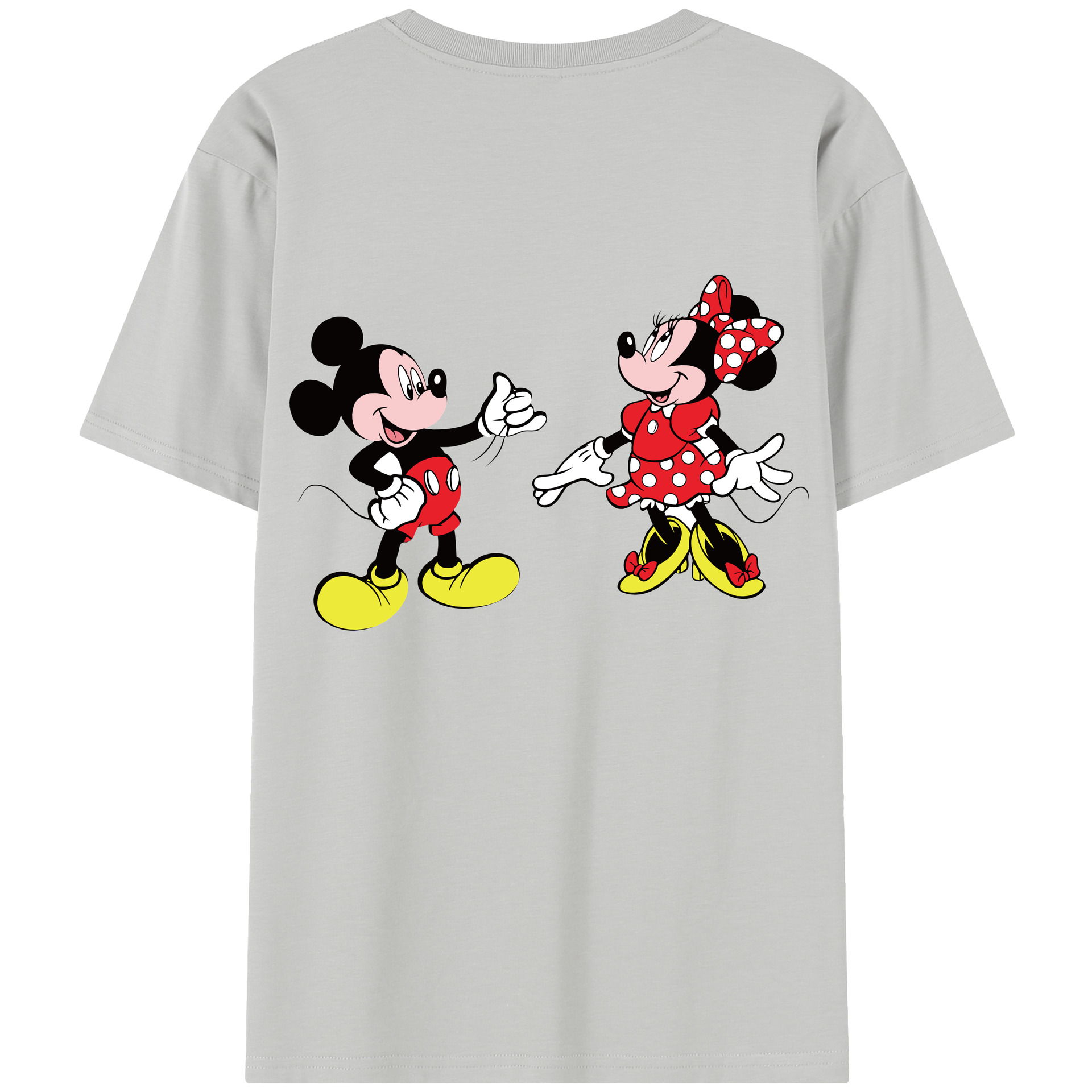 （画像用） ミッキーマウス Mickey Mouse レディース半袖Tシャツ(バックプリント)