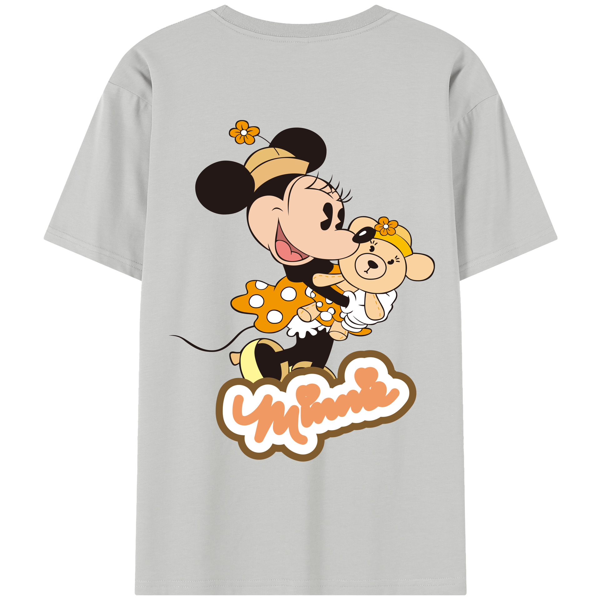 （画像用） ミッキーマウス Mickey Mouse レディース半袖Tシャツ(バックプリント)