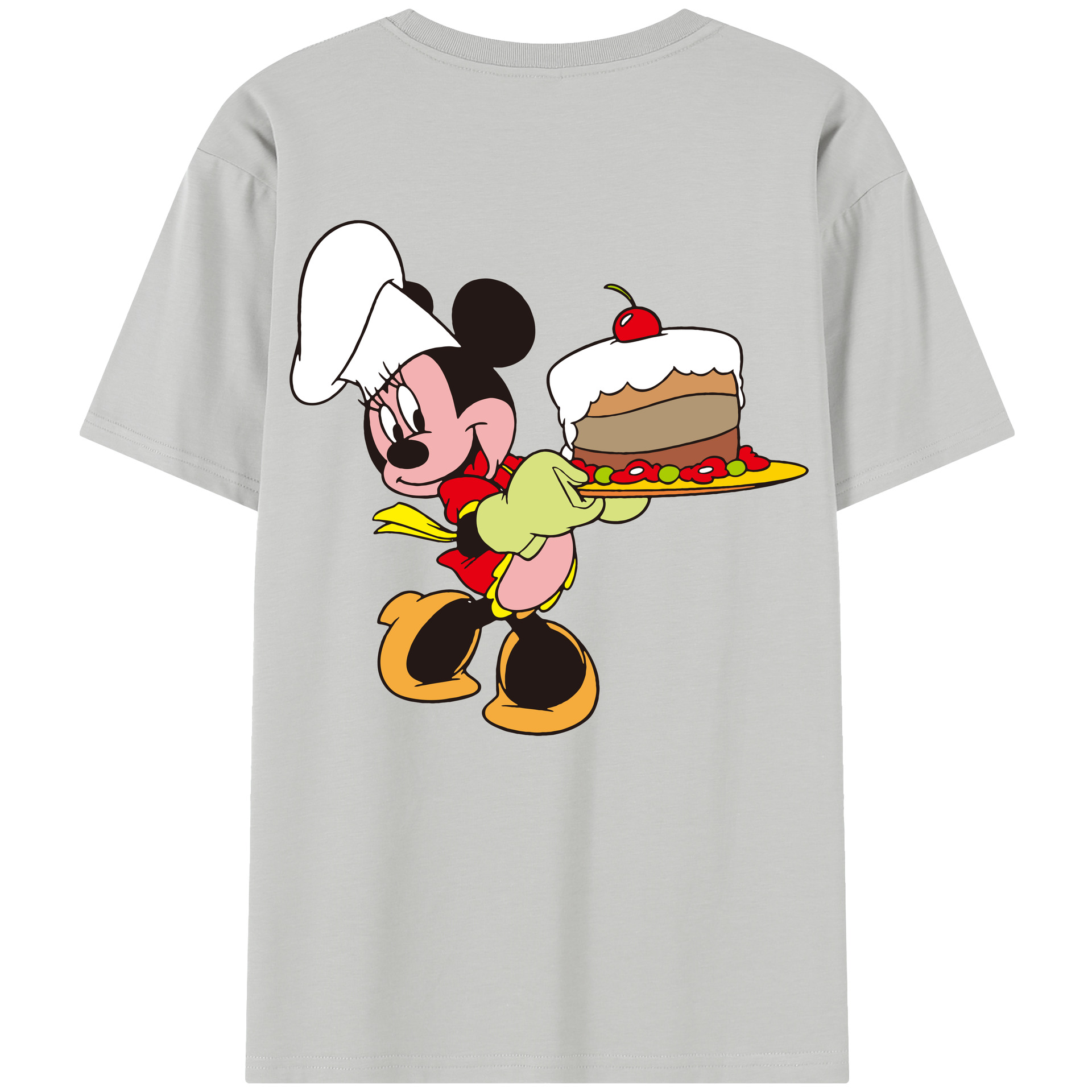 （画像用） ミッキーマウス Mickey Mouse レディース半袖Tシャツ(バックプリント)