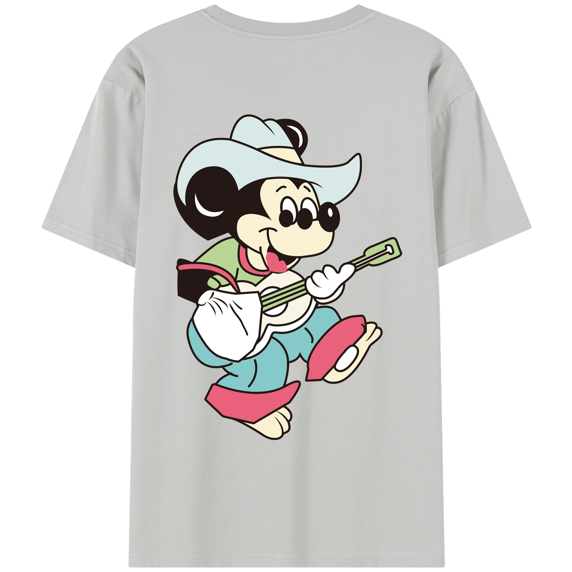 （画像用） ミッキーマウス Mickey Mouse レディース半袖Tシャツ(バックプリント)