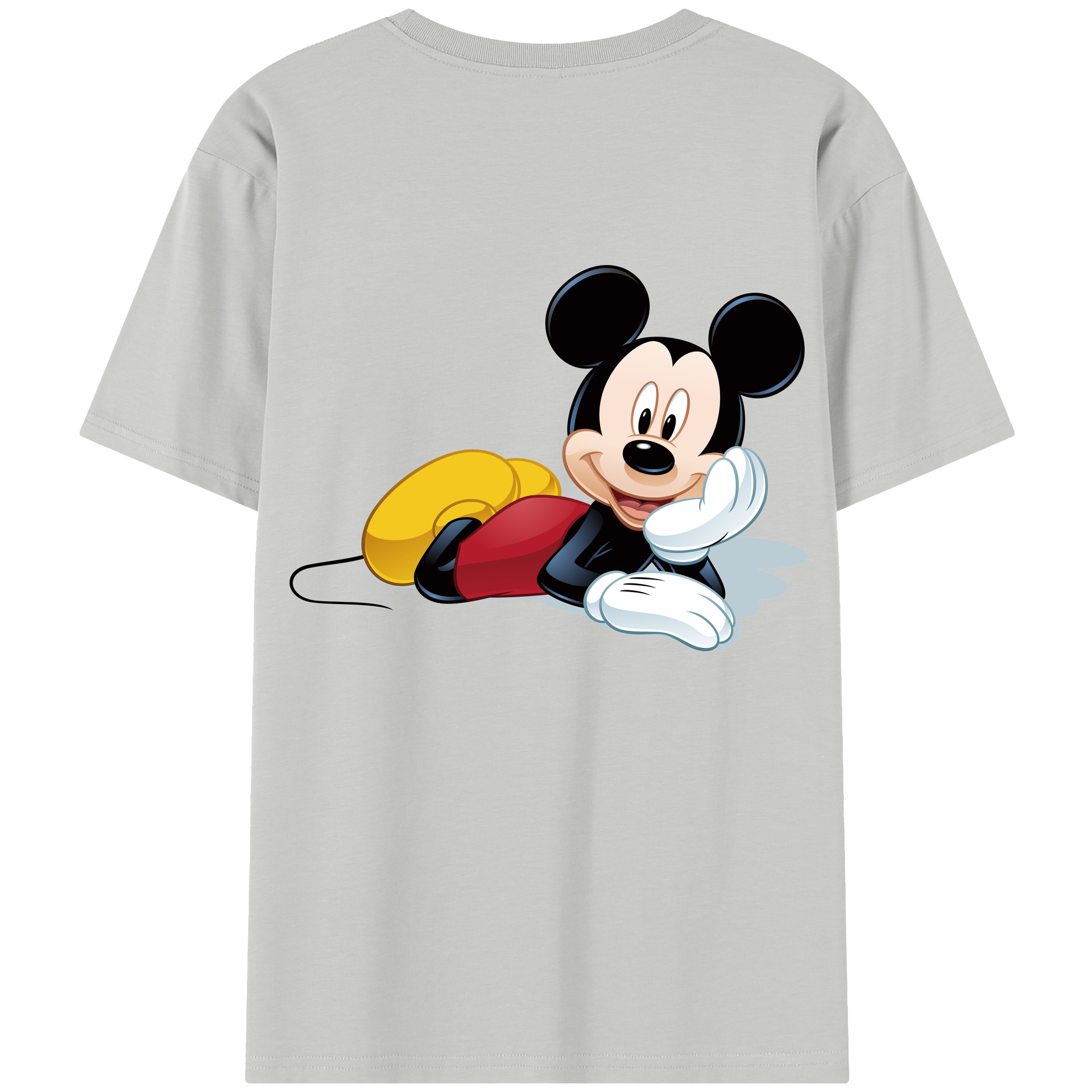 （画像用） ミッキーマウス Mickey Mouse レディース半袖Tシャツ(バックプリント)