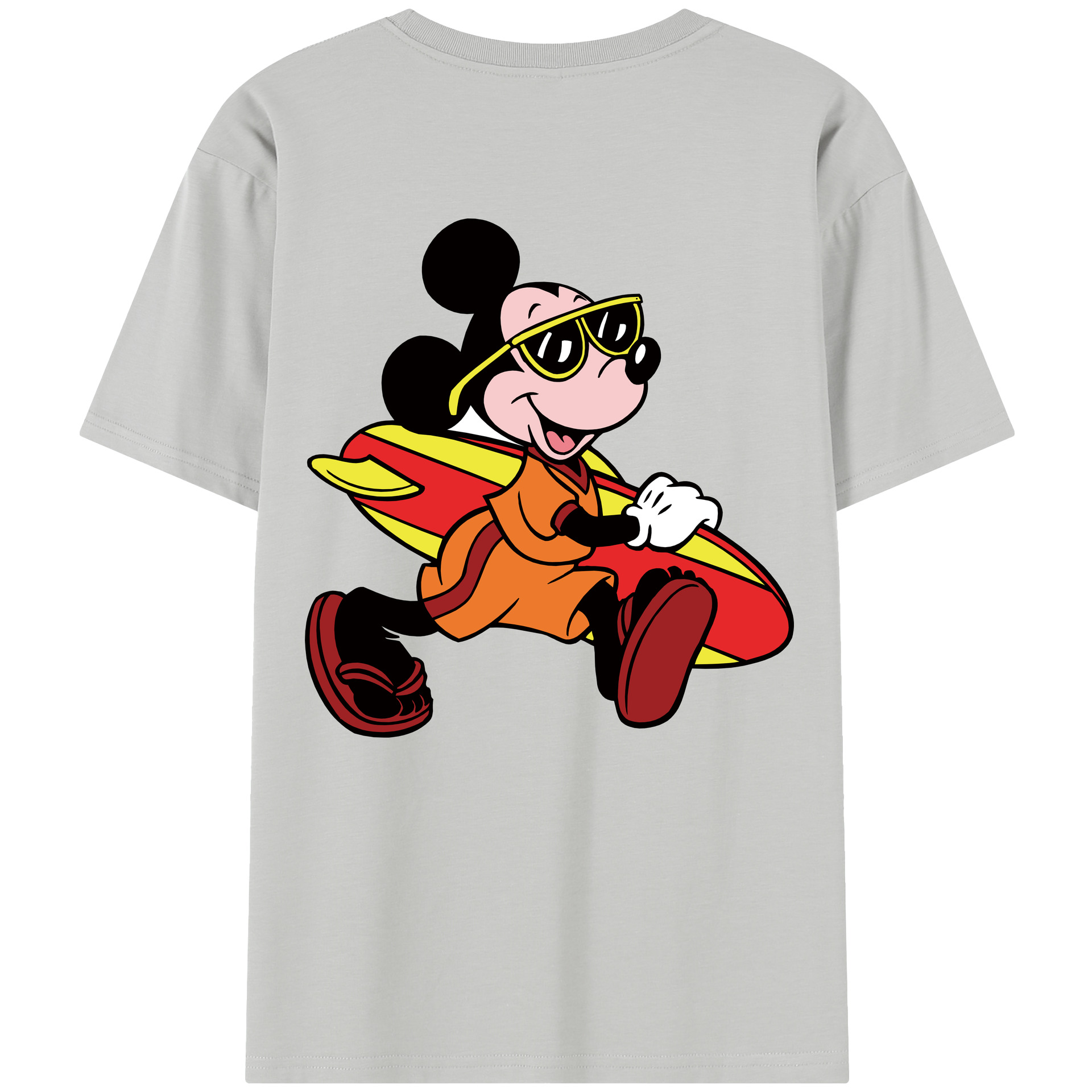 （画像用） ミッキーマウス Mickey Mouse レディース半袖Tシャツ(バックプリント)