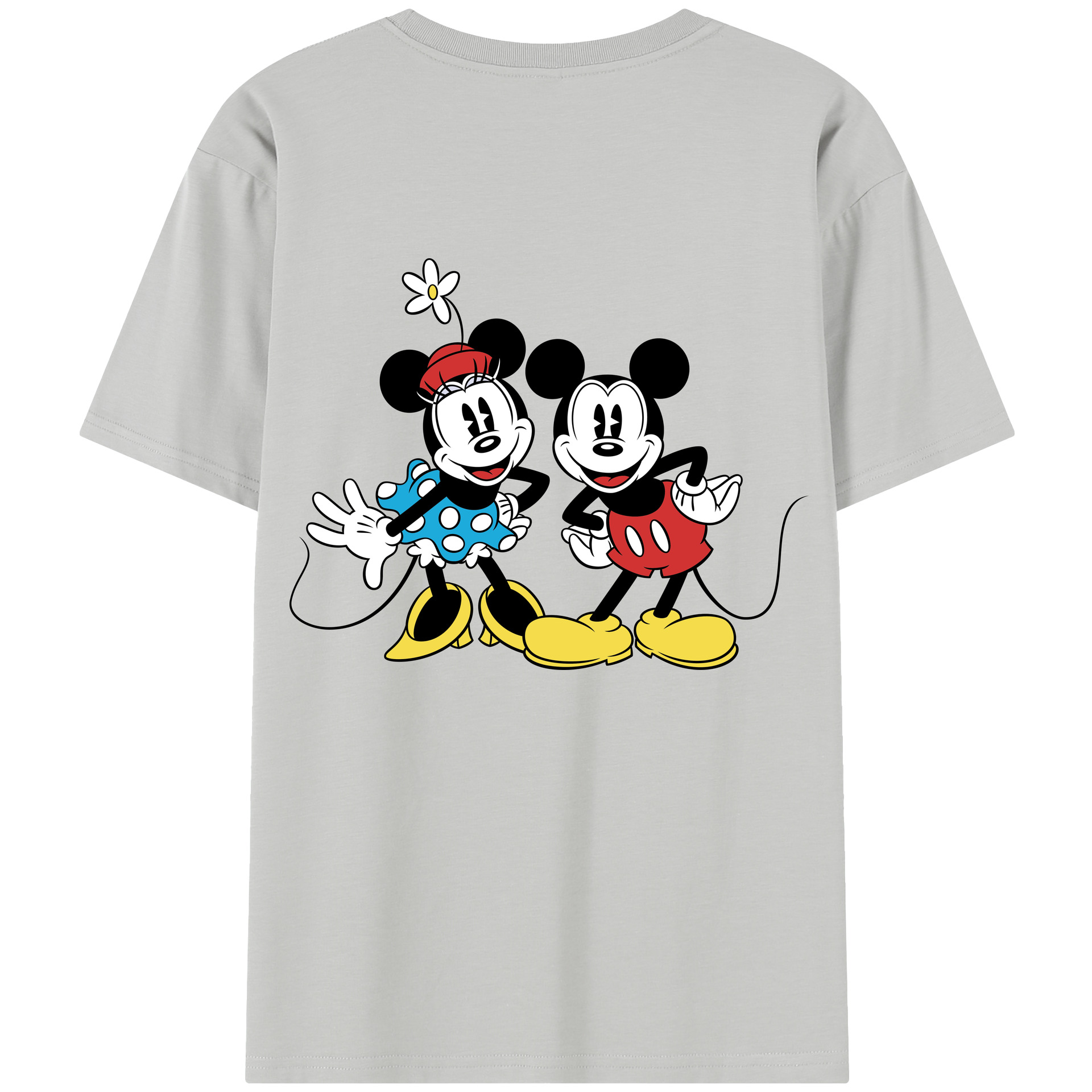 （画像用） ミッキーマウス Mickey Mouse レディース半袖Tシャツ(バックプリント)