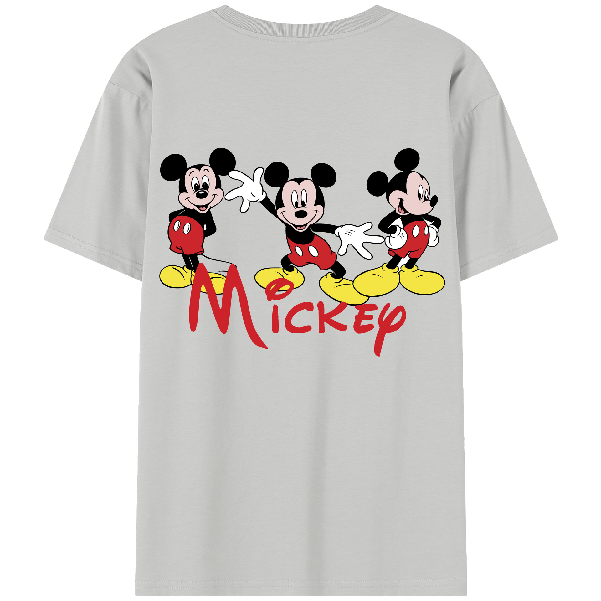 （画像用） ミッキーマウス Mickey Mouse レディース半袖Tシャツ(バックプリント)