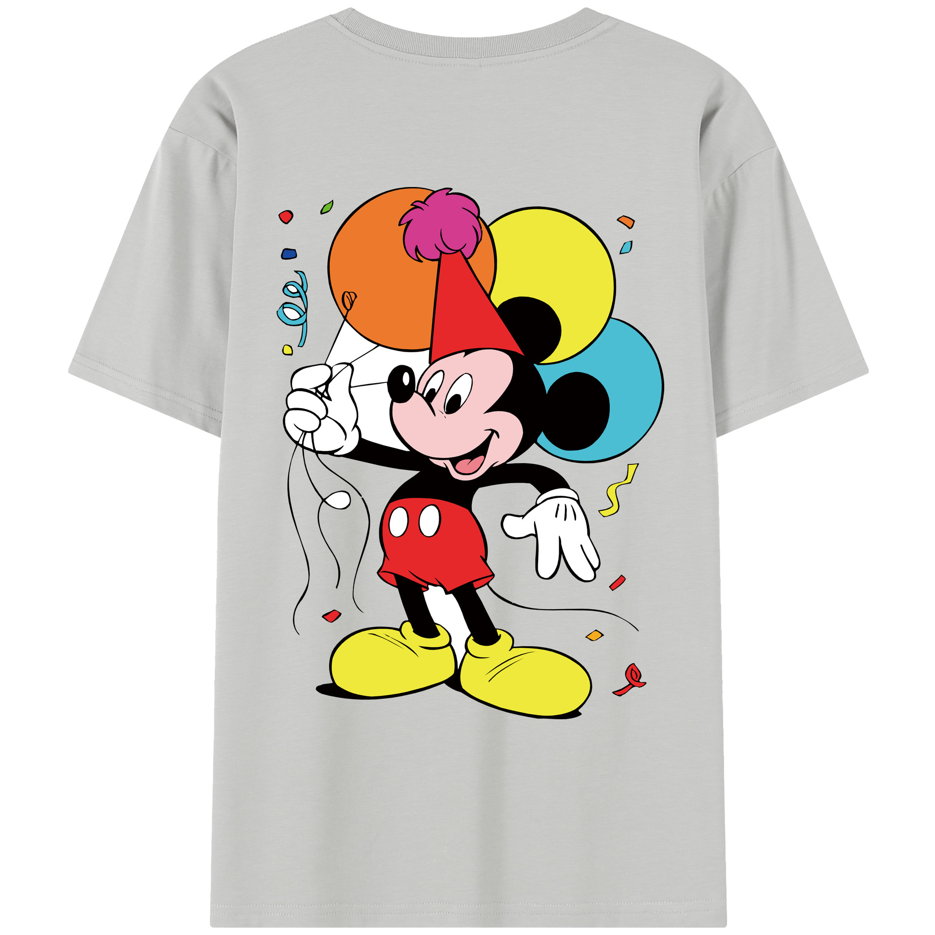 （画像用） ミッキーマウス Mickey Mouse レディース半袖Tシャツ(バックプリント)