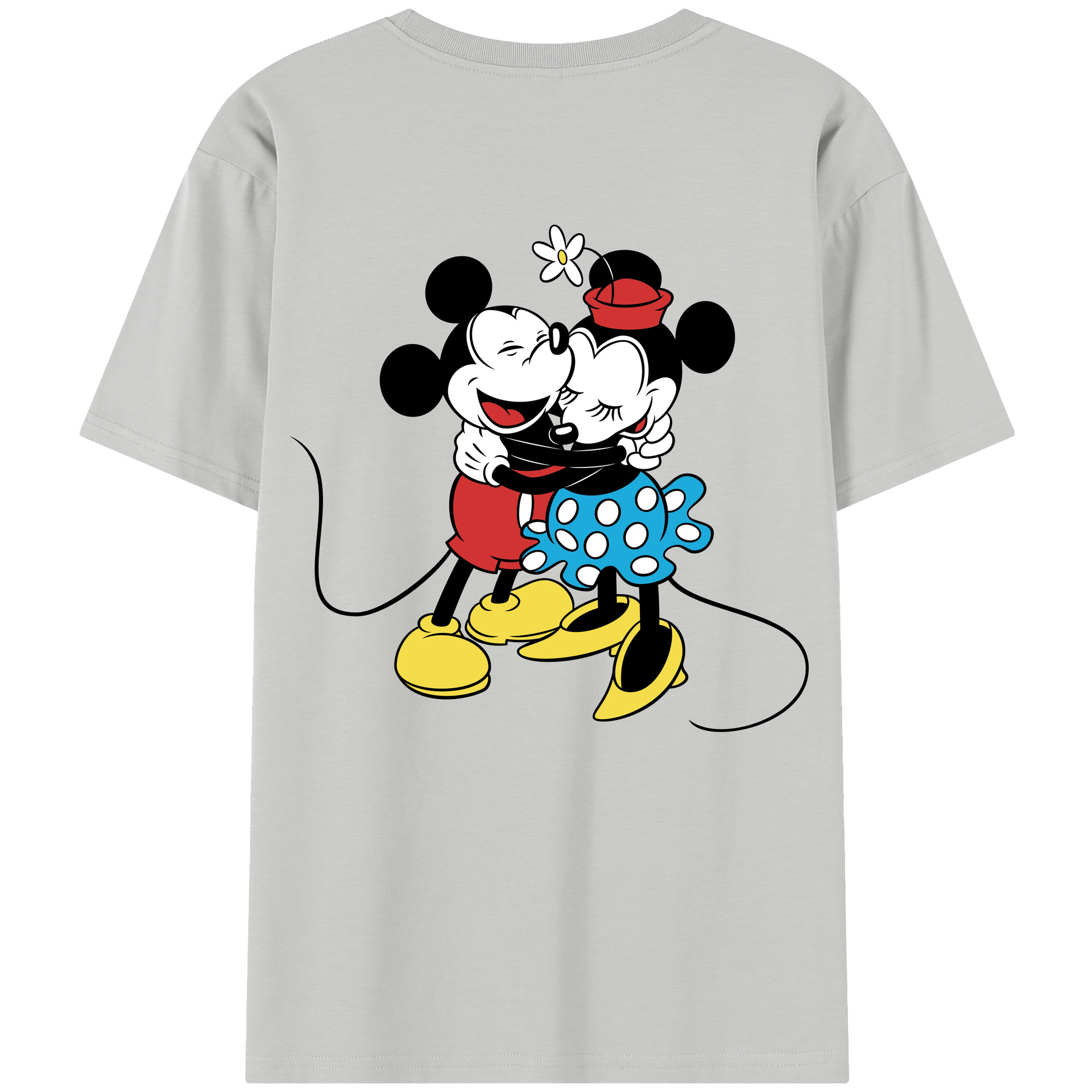 （画像用） ミッキーマウス Mickey Mouse レディース半袖Tシャツ(バックプリント)