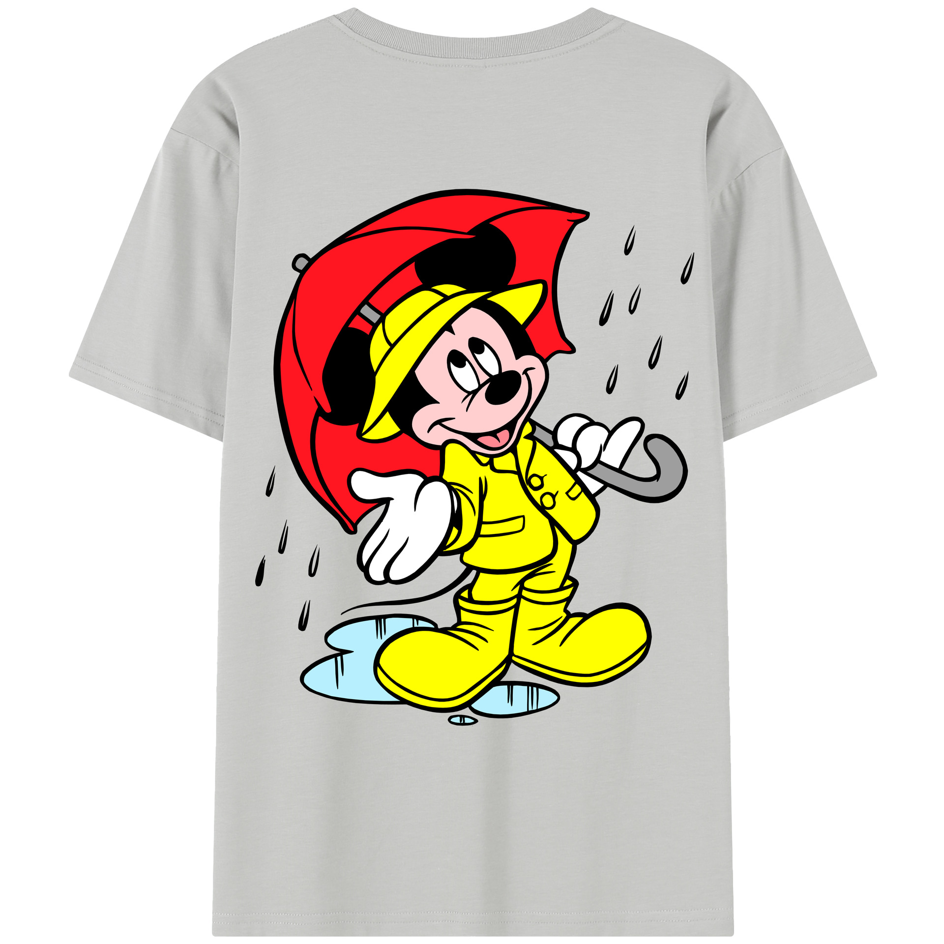 （画像用） ミッキーマウス Mickey Mouse レディース半袖Tシャツ(バックプリント)
